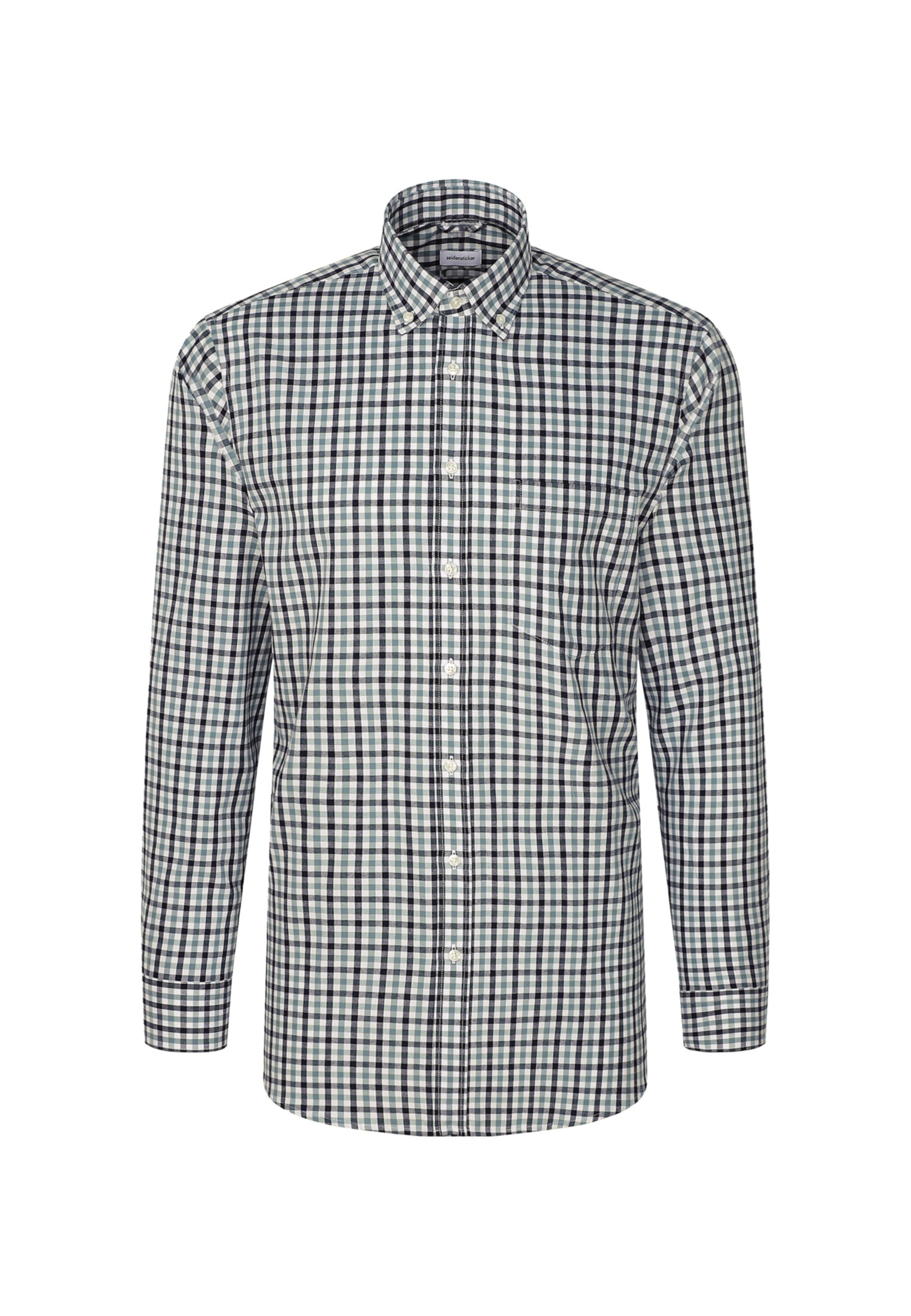 seidensticker Flanellhemd »Regular«, Regular Langarm Button-Down-Kragen Karo