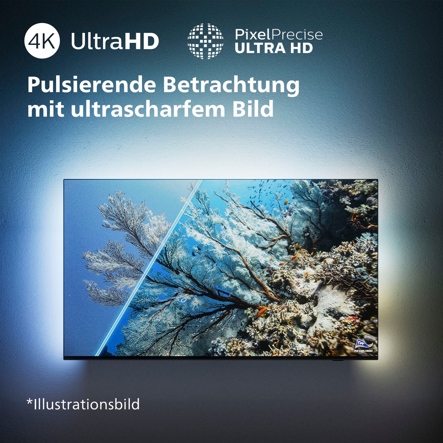 Philips LED-Fernseher »50PUS8349/12«, 4K Ultra HD, Smart-TV, WLAN, Dolby Atmos Sound, Ambilight (3-seitig)