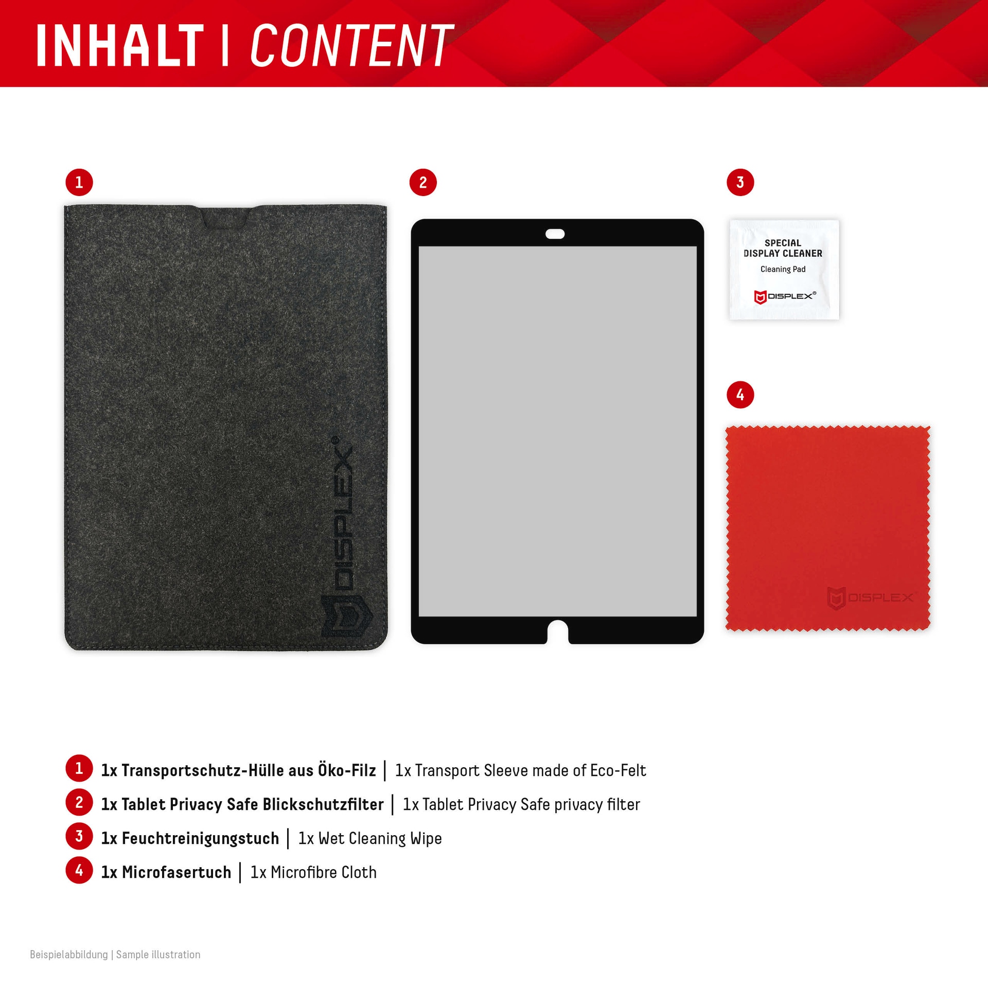 Displex Displayschutzfolie »Tablet Privacy Safe«, für Apple iPad 10,9" (10. Gen., 2022)-Apple iPad 11" (2025)-Apple iPad Air 11" (2024/2025), Blickschutzfolie, Schutzfolie, Bildschirmschutz, kratz- & stossfest