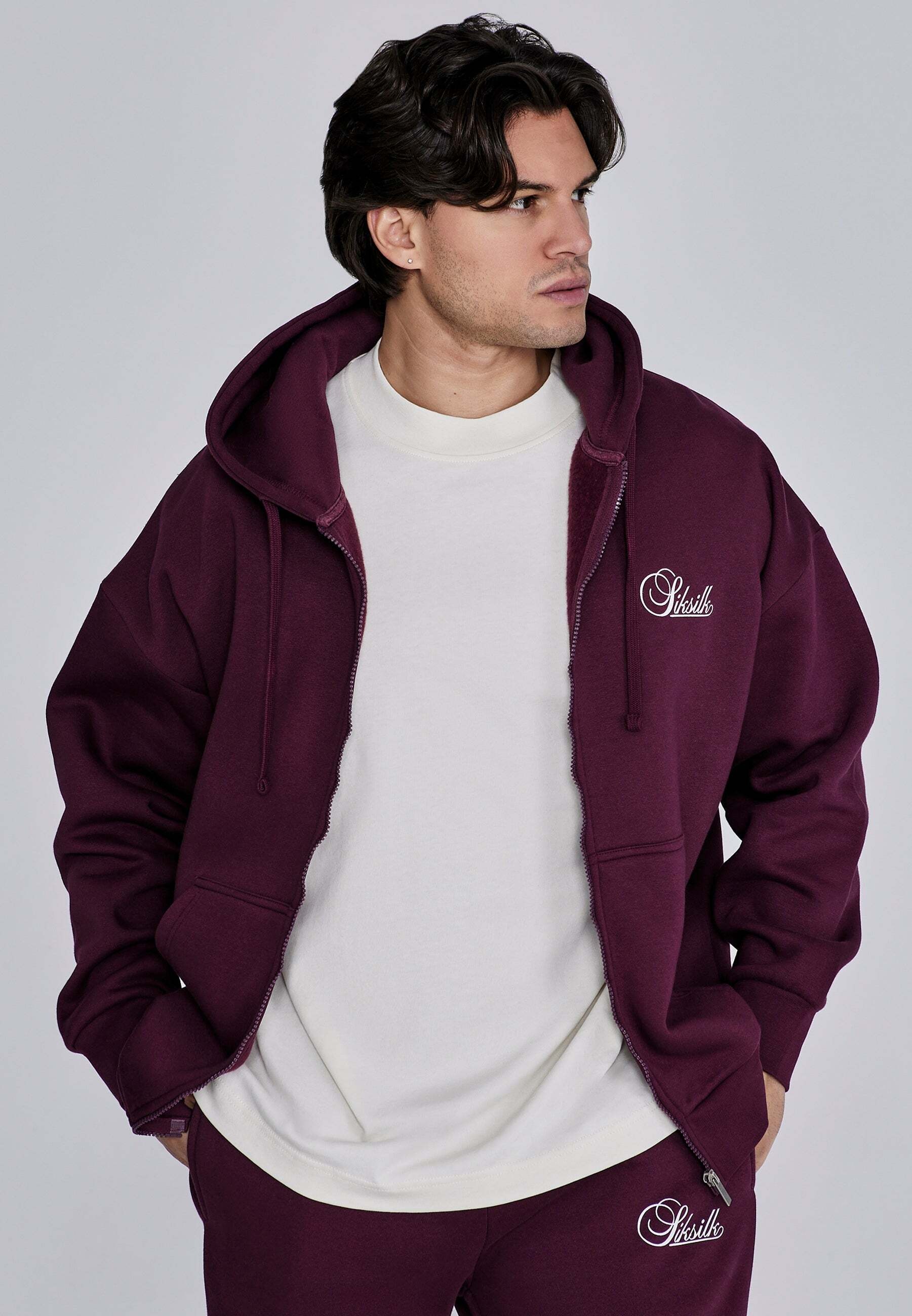 Siksilk Veste sweat »Siksilk Sweatjacke Essentials Full Zip Hoodie«