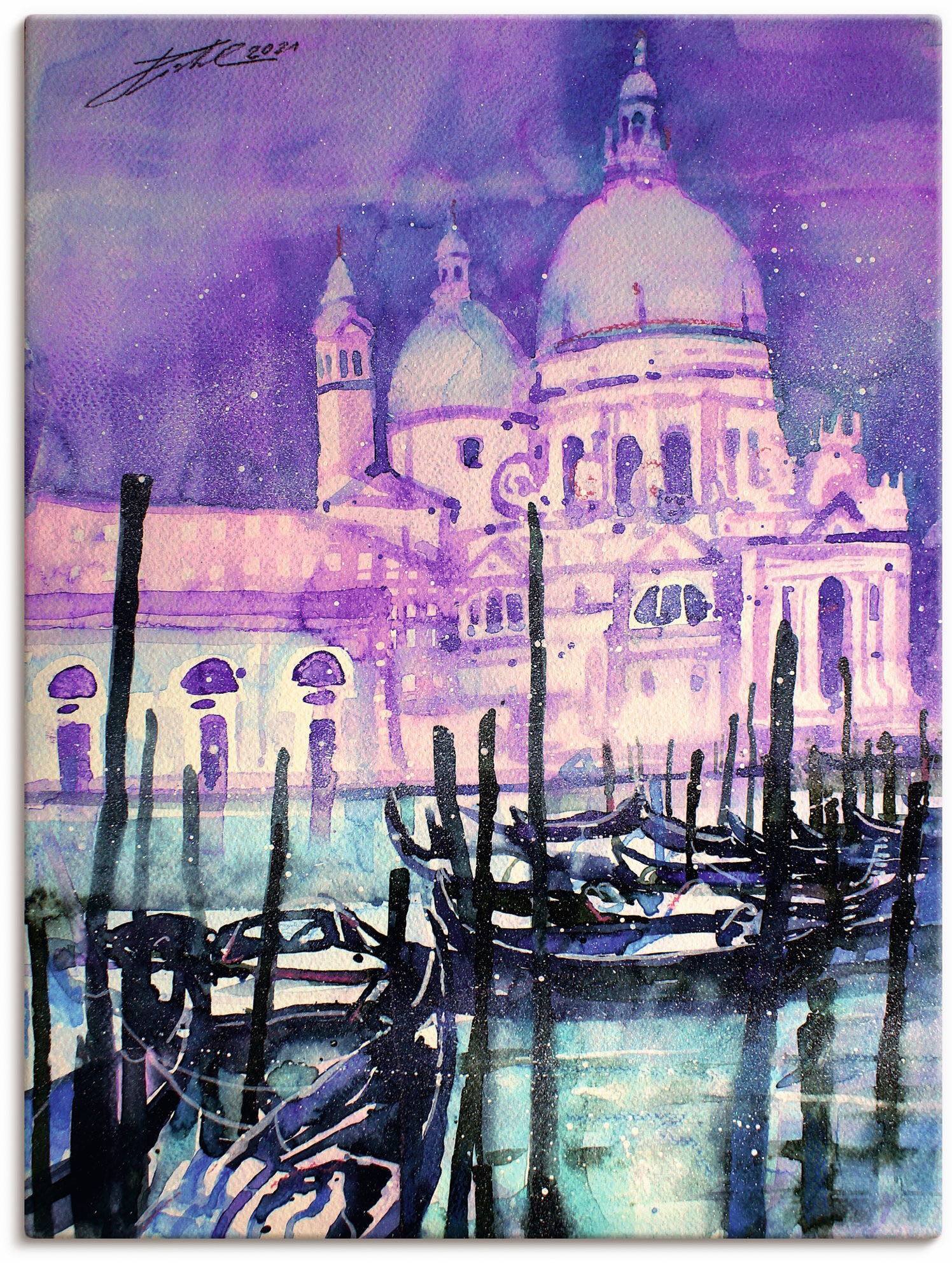 Leinwandbild »Venedig, Santa Maria della Salute«, Venedig, (1 St.), auf Keilrahmen...