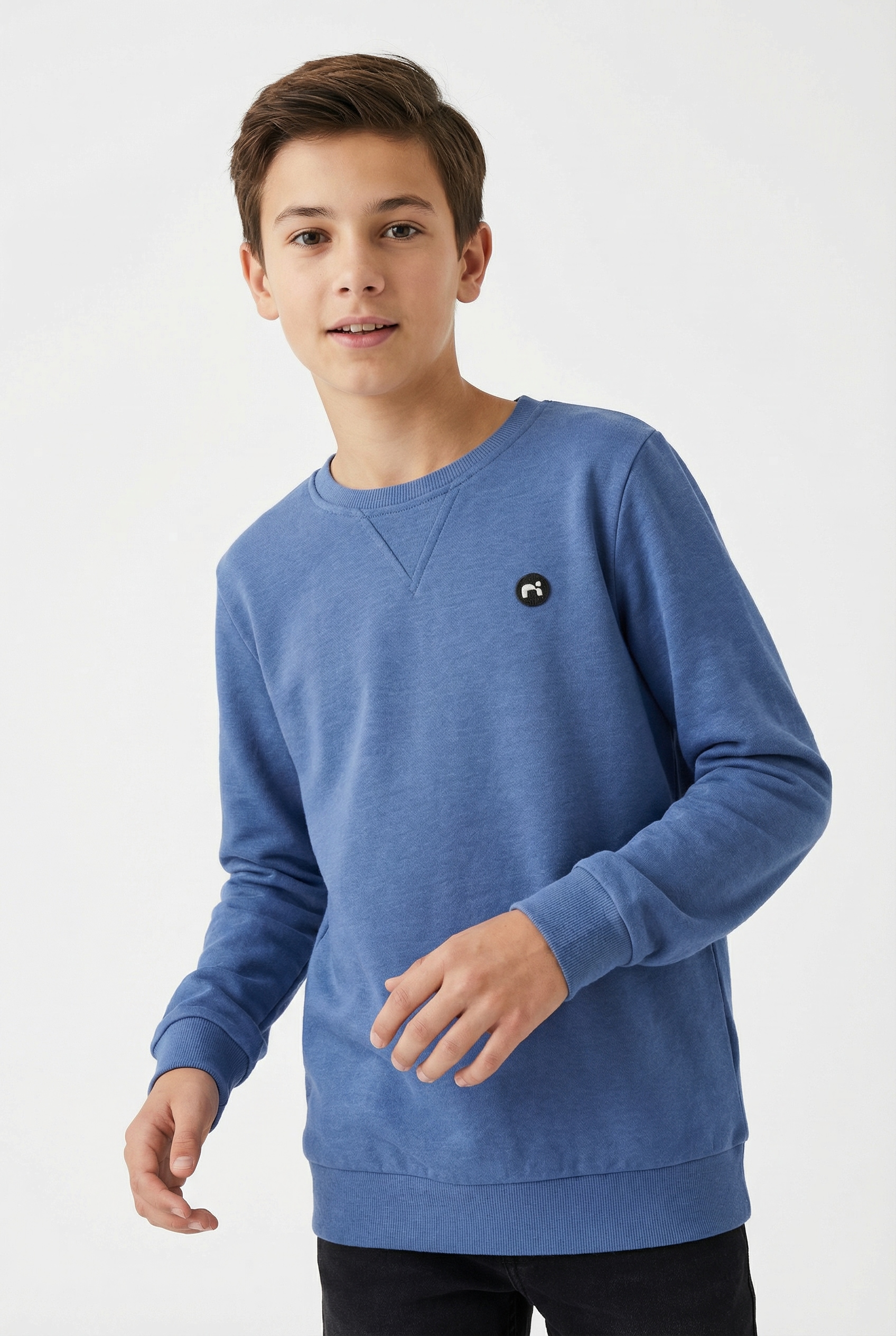 Name It Sweatshirt »NKMVIMO für Jungen mit Bündchen und klassischer Form«, unifarben, casual, regular fit, Baumwollmischung, Rundhals
