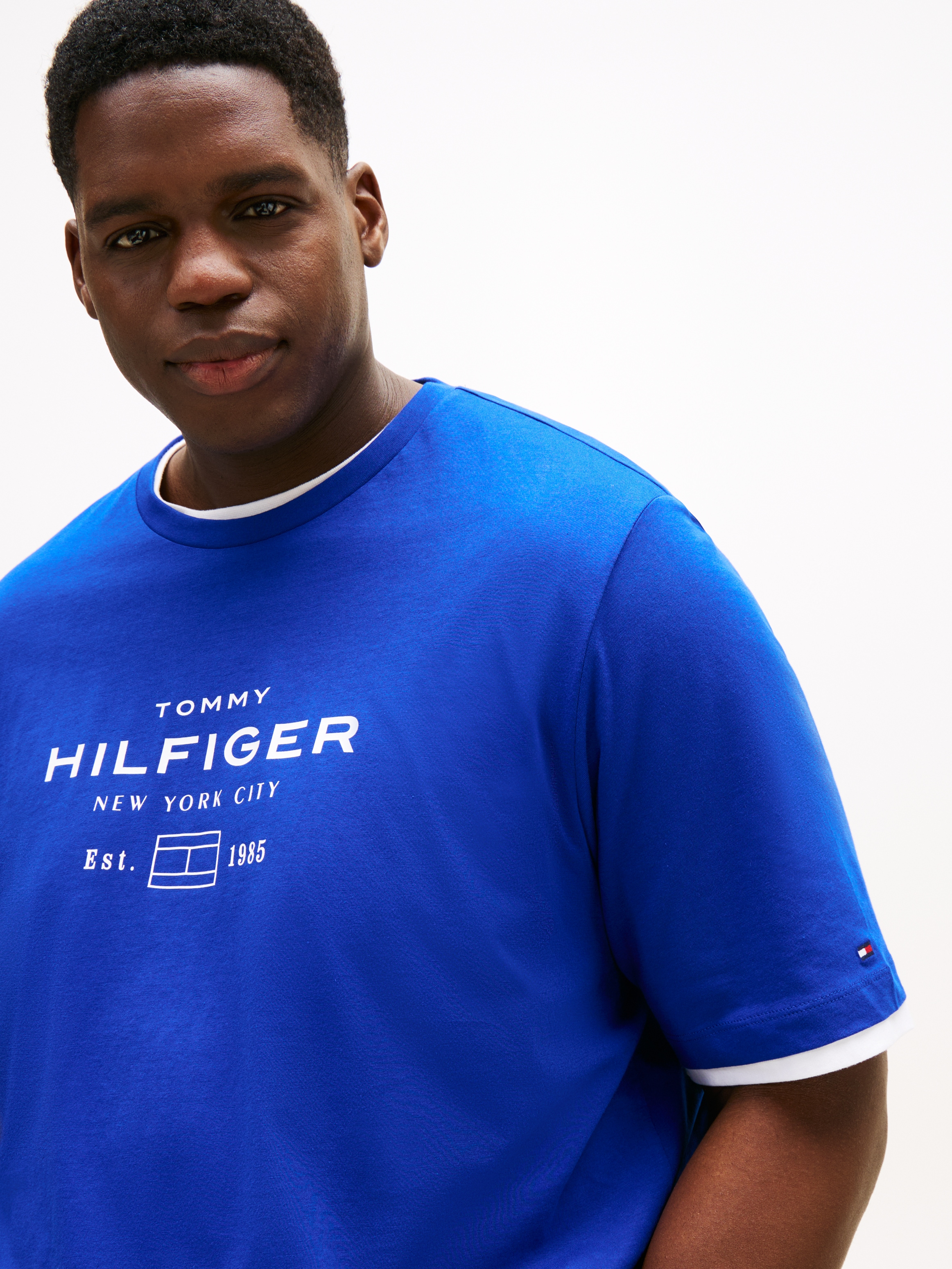 Tommy Hilfiger Big & Tall T-Shirt »HILFIGER STACK GRAPHIC TEE«, Grosse Grössen