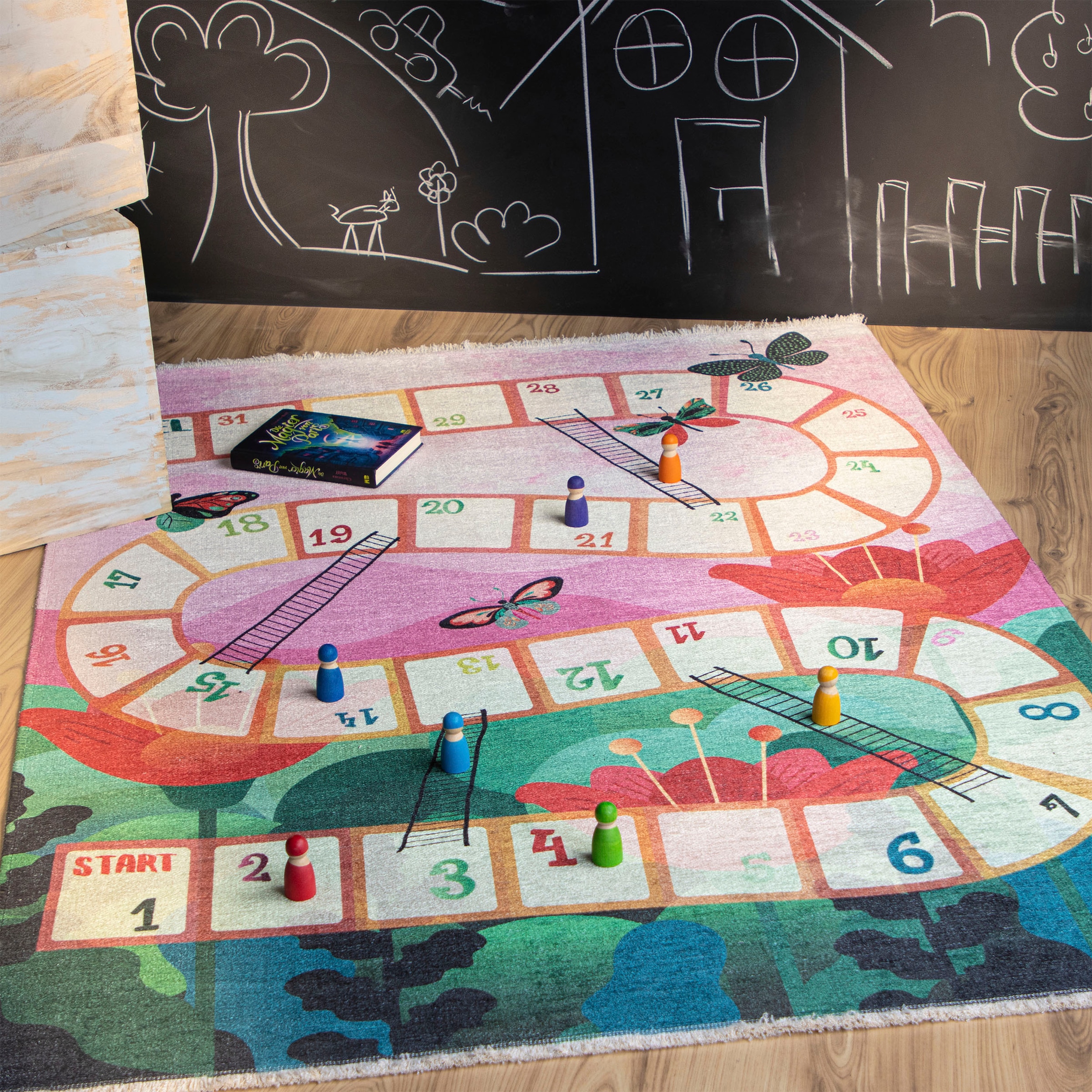 Obsession Kinderteppich »My Greta 620«, rechteckig, Kurzflor, Spielteppich, mit Fransen, Kinderzimmer