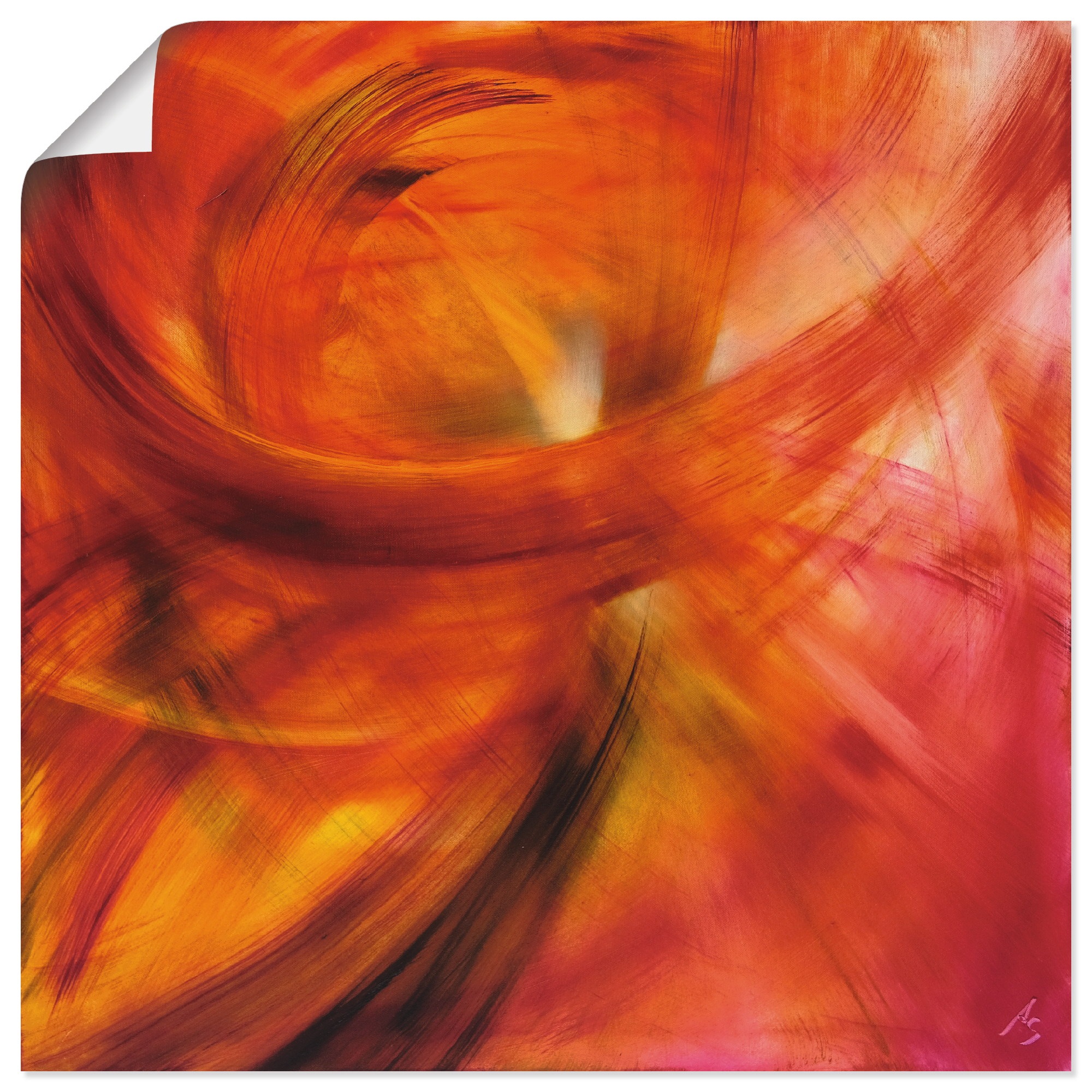 Image of Artland Wandbild »Roter Lichtertanz«, Gegenstandslos, (1 St.), in vielen Grössen & Produktarten - Alubild / Outdoorbild für den Aussenbereich, Leinwandbild, Poster, Wandaufkleber / Wandtattoo auch für Badezimmer geeignet bei Ackermann Versand Schweiz