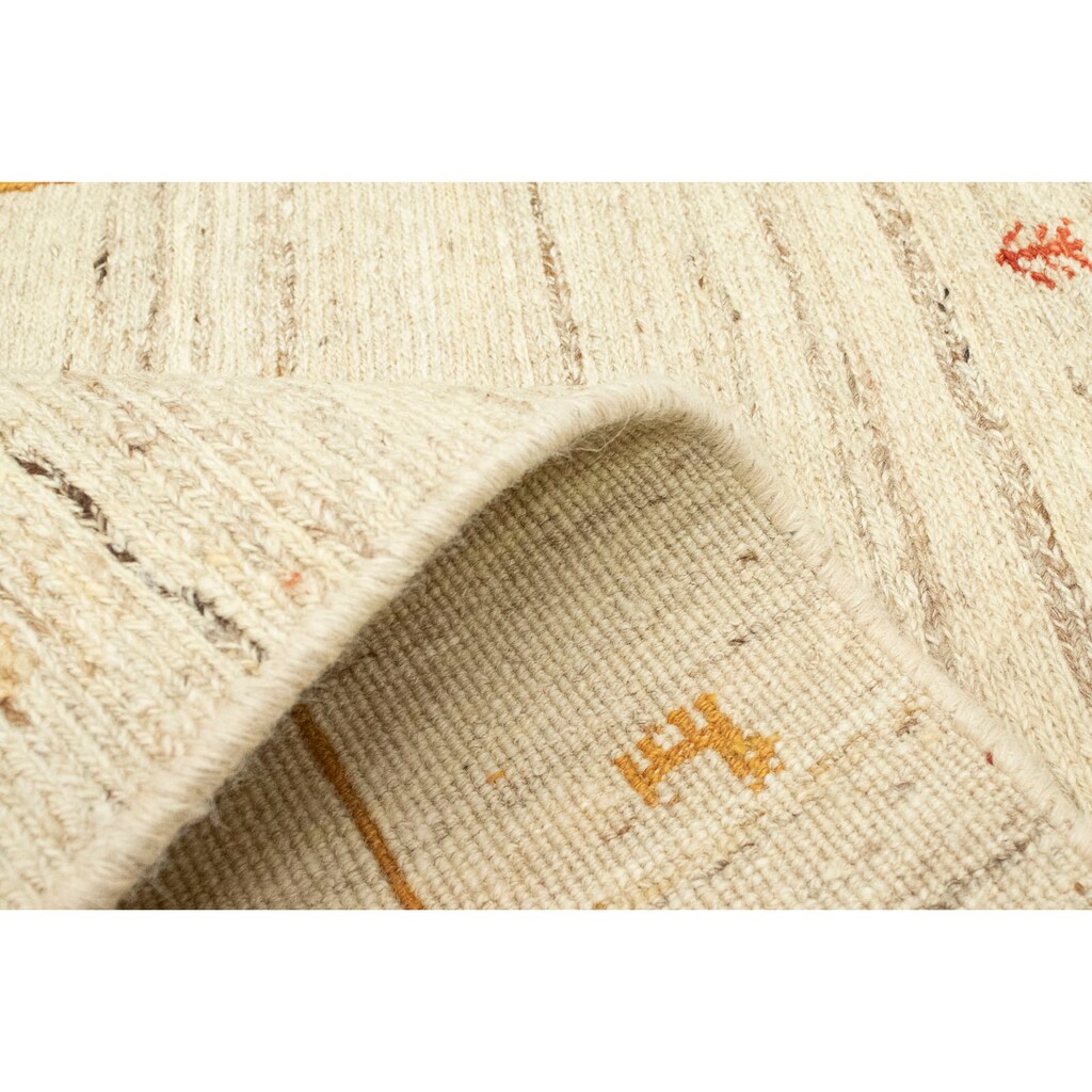 morgenland Wollteppich »Gabbeh Teppich handgeknüpft beige«, rechteckig