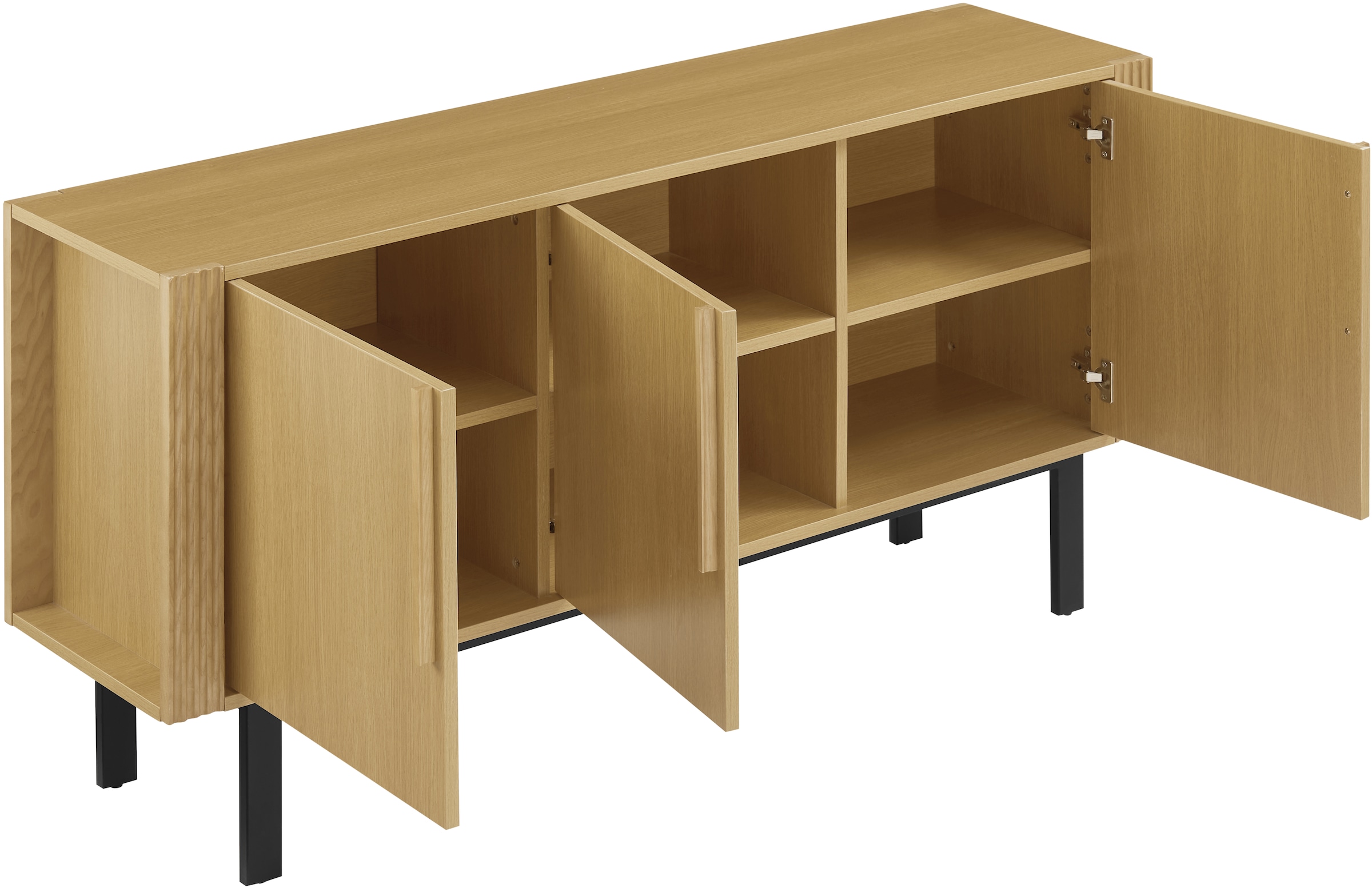 GOODproduct Sideboard »Stiven« Eukalyptus und Esche, kombiniert mit Melamin, MDF und ABS-Kunststoff