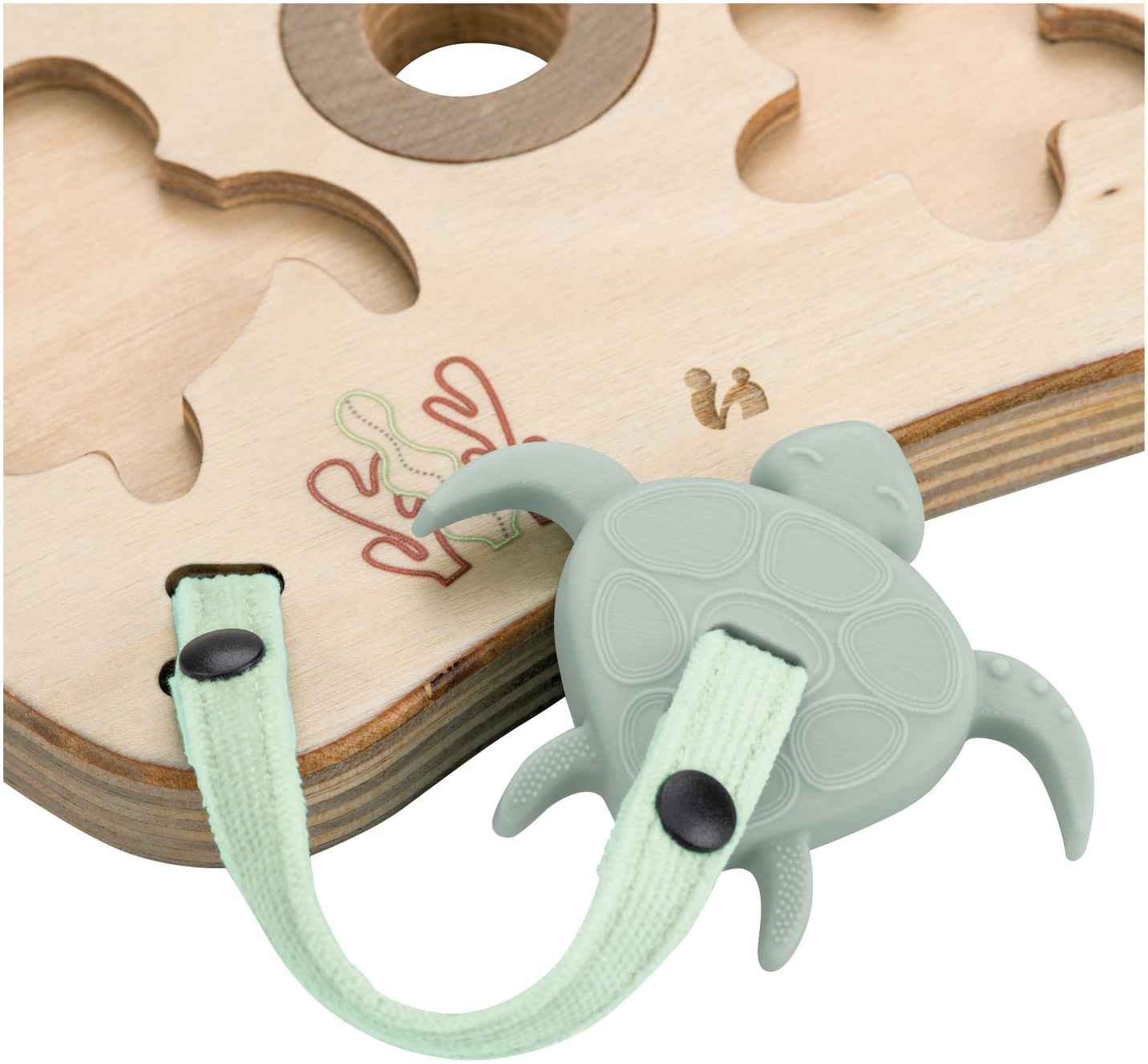 Hauck Puzzle »Play Puzzling S, Turtle & Flower« aus Holz; für Hauck Play Tray