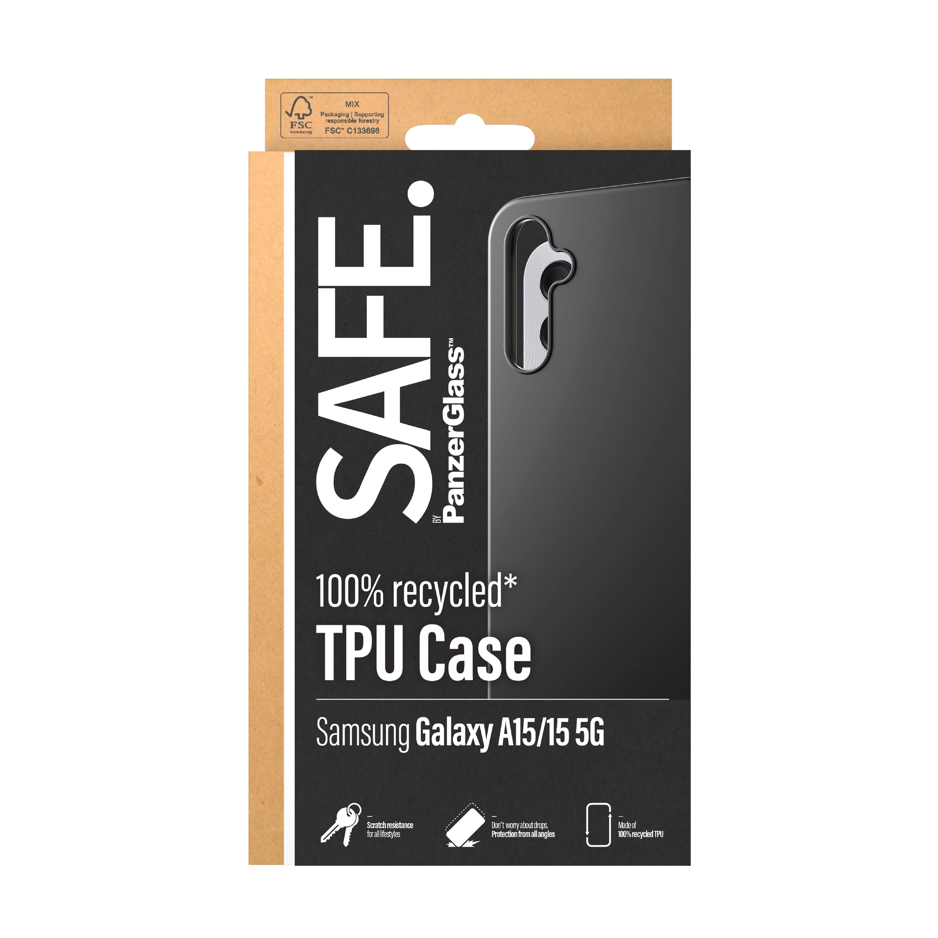SAFE by PanzerGlass Handyhülle »TPU Case für Samsung A15, A15 5G«, Backcover, Schutzhülle, stossfest