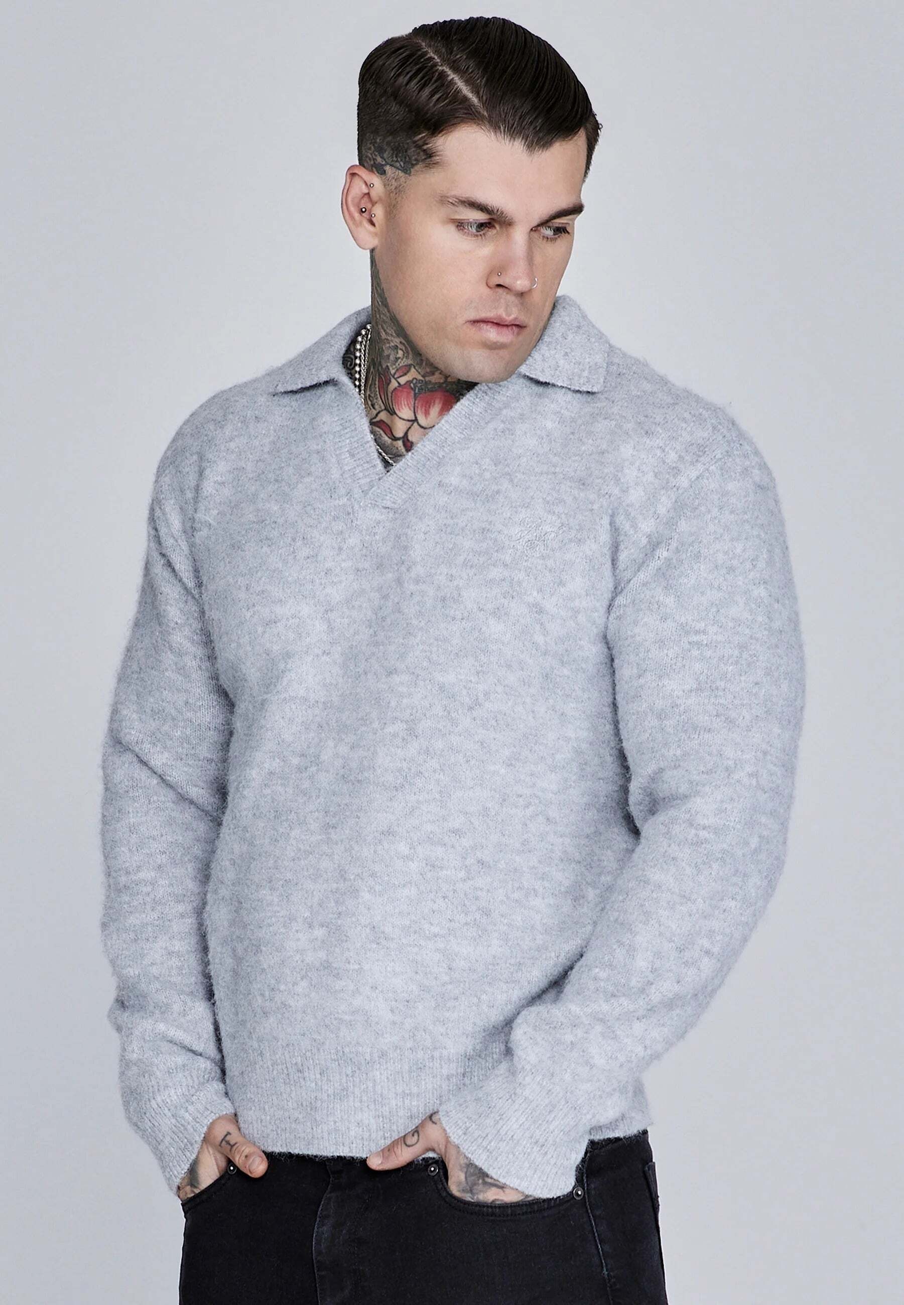 Siksilk Strickpullover »Siksilk Pullover Knitted Polo Sweater«