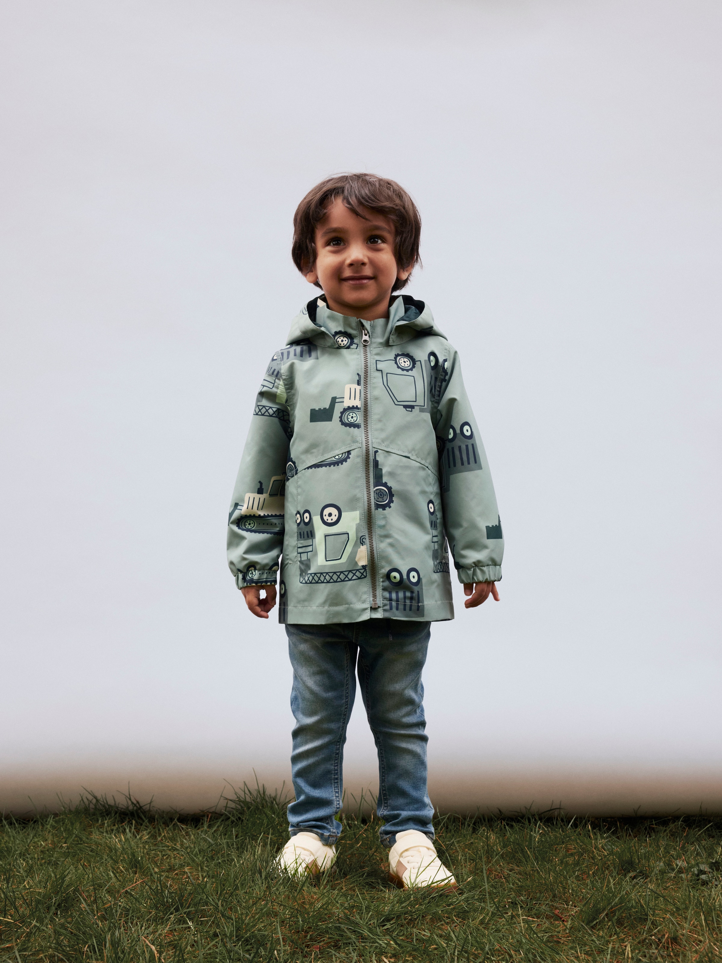 Name It Veste d'extérieur »NMMMAX JACKET LI AOP NOOS« mit Kapuze reflektierende Details, wasserabweisend