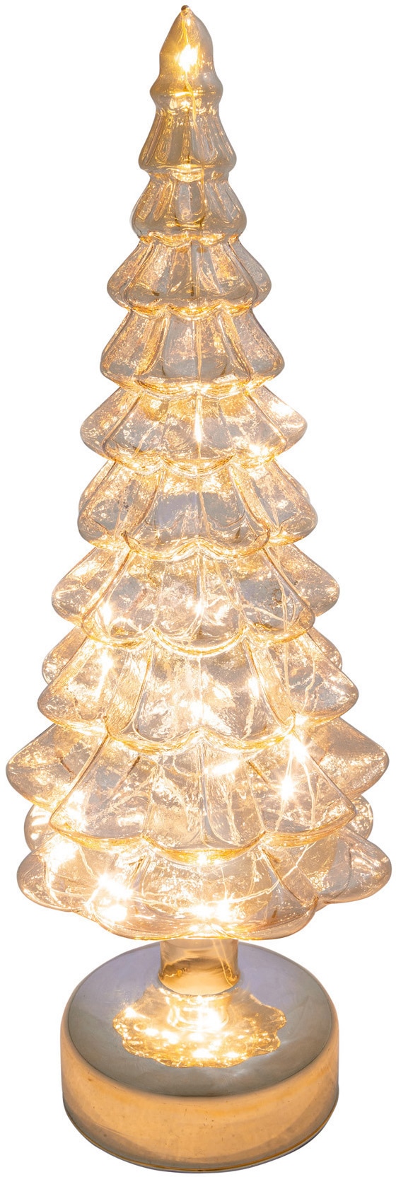 aus bequem Weihnachtsdeko«, cm Höhe ca. Glas, LED »Tanne, Baum light 12 Creativ mit kaufen LEDs, 33