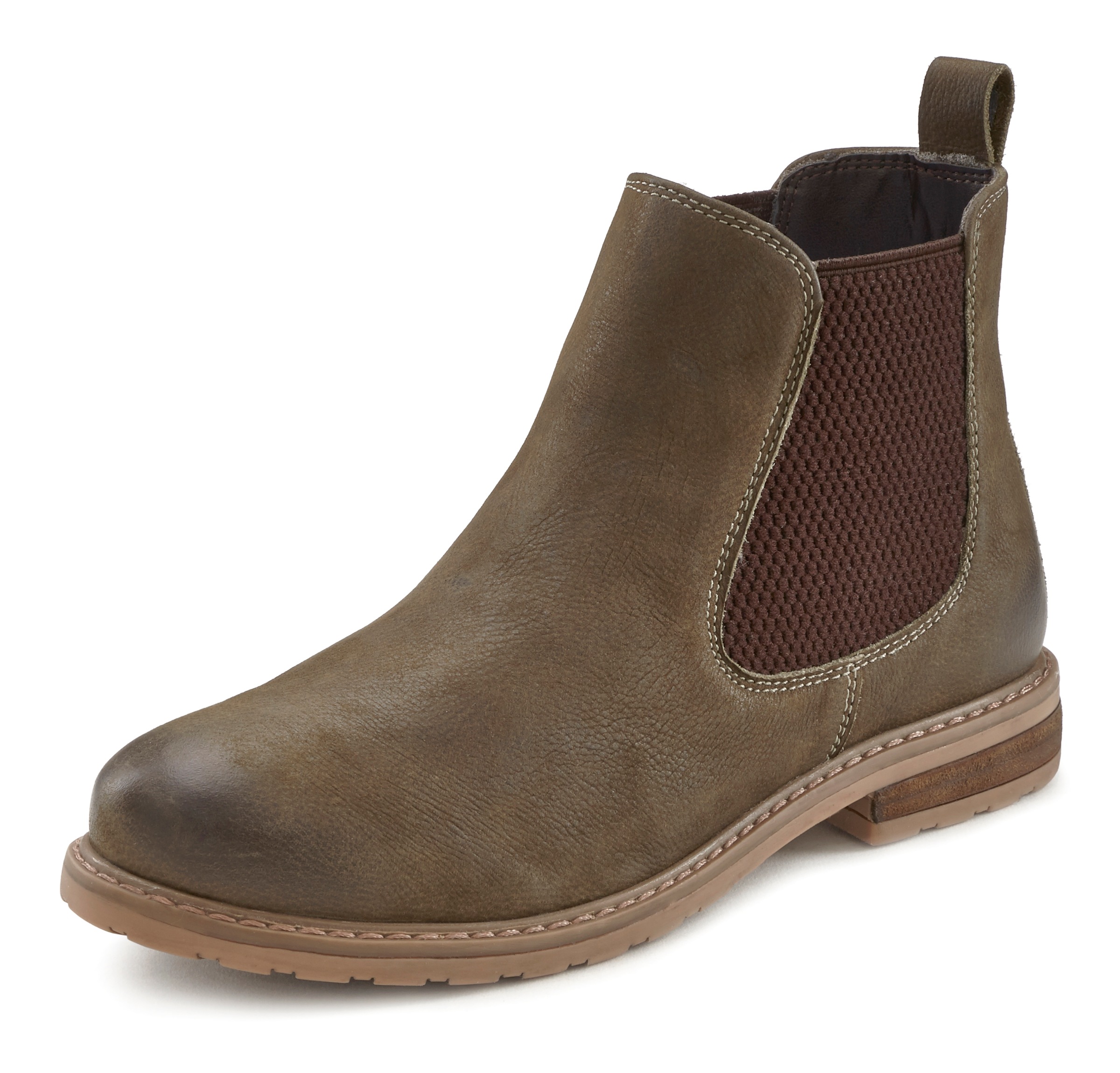 Image of LASCANA Stiefelette, Chelsea-Boots aus Leder mit bequemer Laufsohle bei Ackermann Versand Schweiz