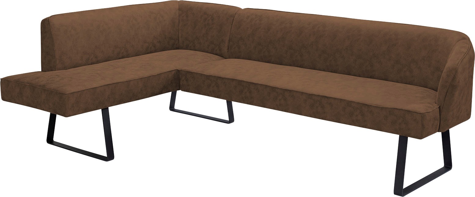exxpo - sofa fashion Eckbank »Americano«, mit Keder und Metallfüssen, Bezug  in verschiedenen Qualitäten bequem kaufen | Einzelsessel