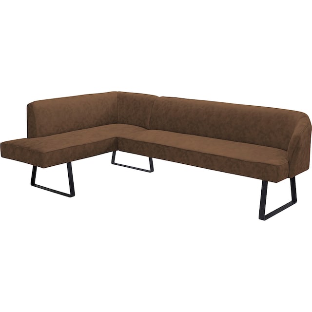 exxpo - sofa fashion Eckbank »Americano«, mit Keder und Metallfüssen, Bezug  in verschiedenen Qualitäten bequem kaufen