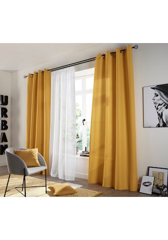 my home Vorhang »Raja«, (2 St.), blickdicht, glatt, einfarbig, verschiedene Grössen kaufen