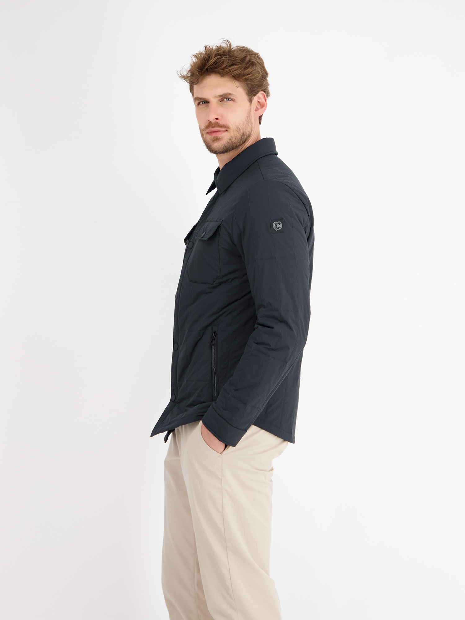 LERROS Veste chemise »Overshirt-Jacke, leicht gefüttert« sans capuche