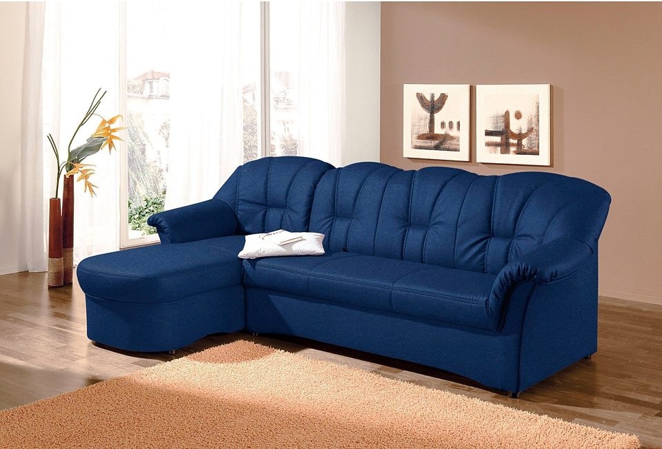 DOMO collection Ecksofa Papenburg L-Form, in grosser Farbvielfalt, wahlweise mit Bettfunktion