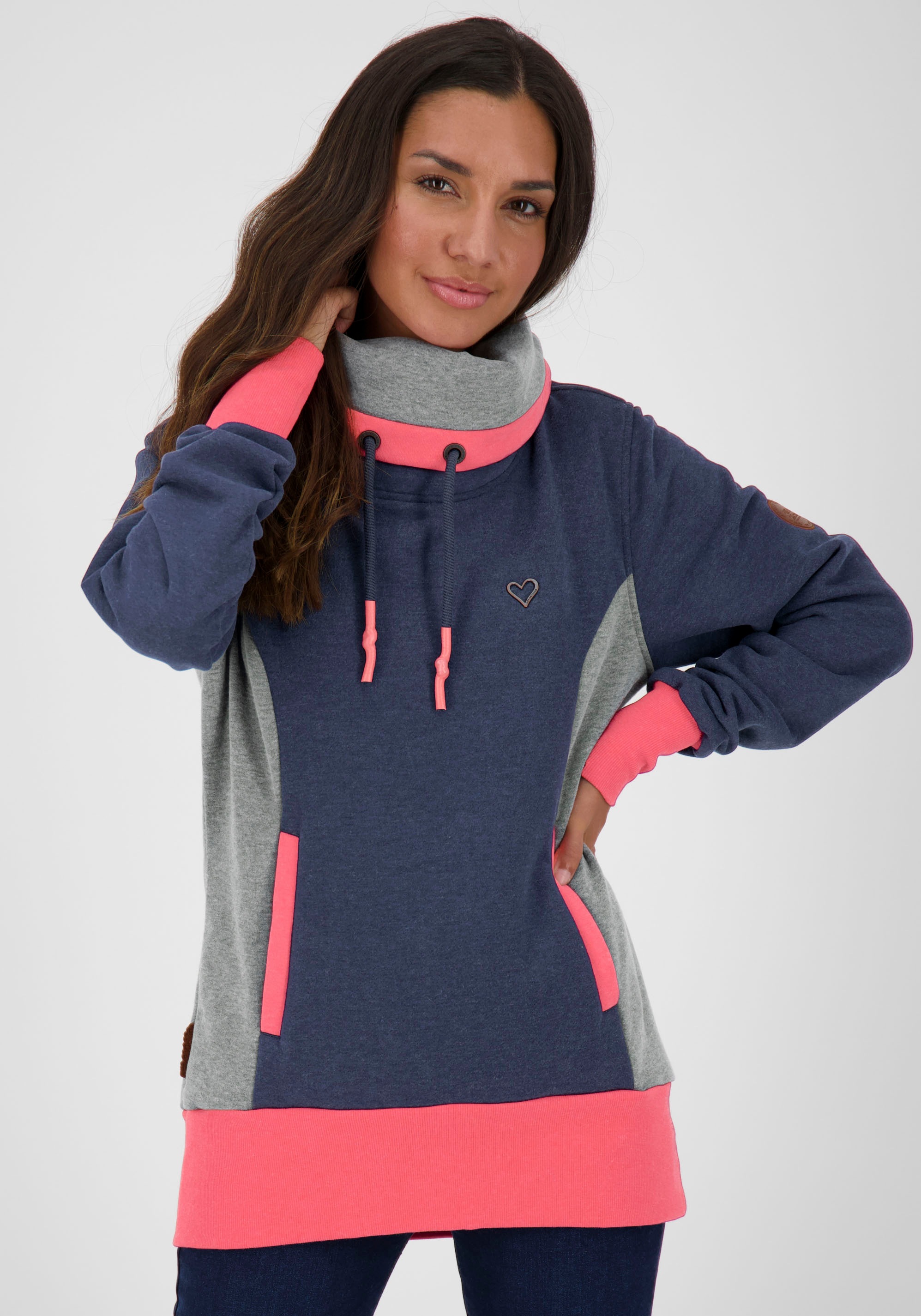 Image of Alife & Kickin Sweatshirt »JillyAK«, sportiver Sweater mit hohem Stehkragen und auffälligen Kontrastdetails bei Ackermann Versand Schweiz