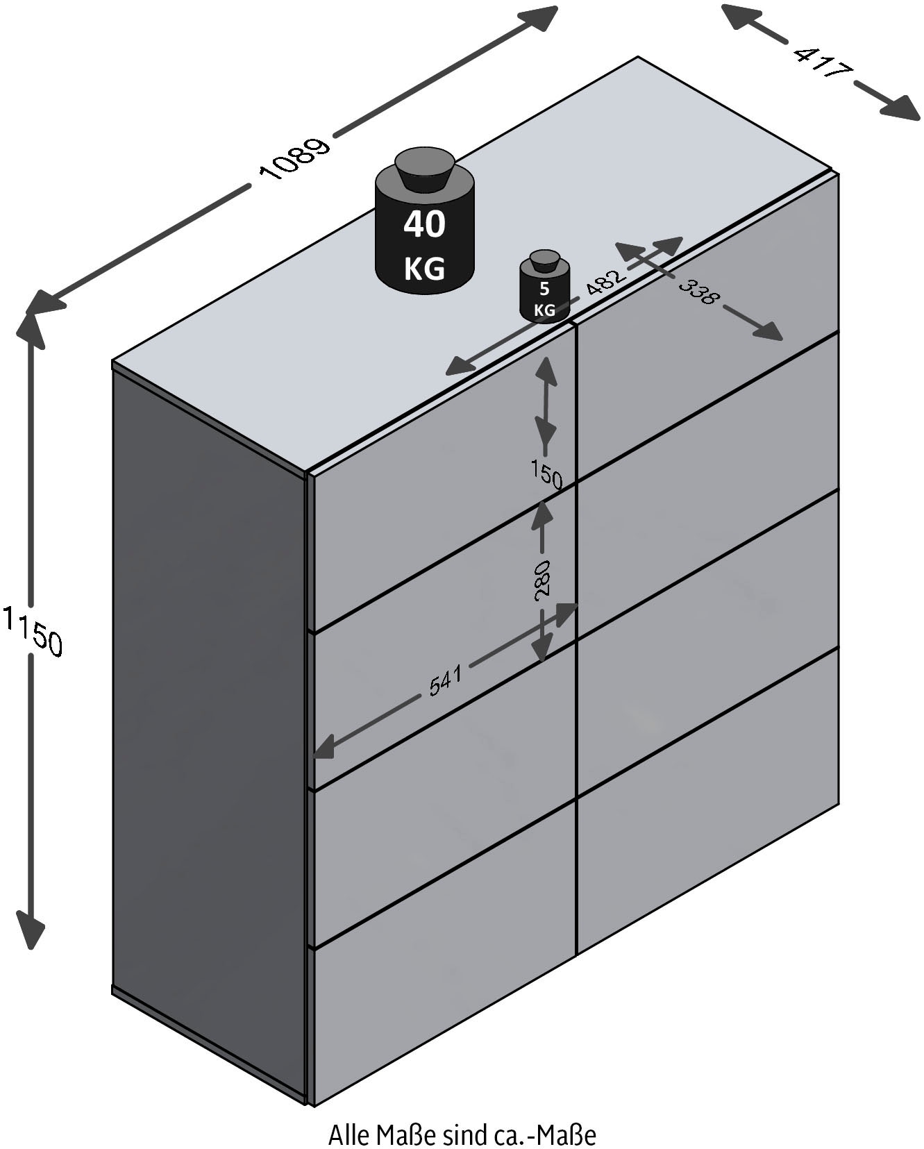 FMD Kommode »Belm« Breite 109 cm