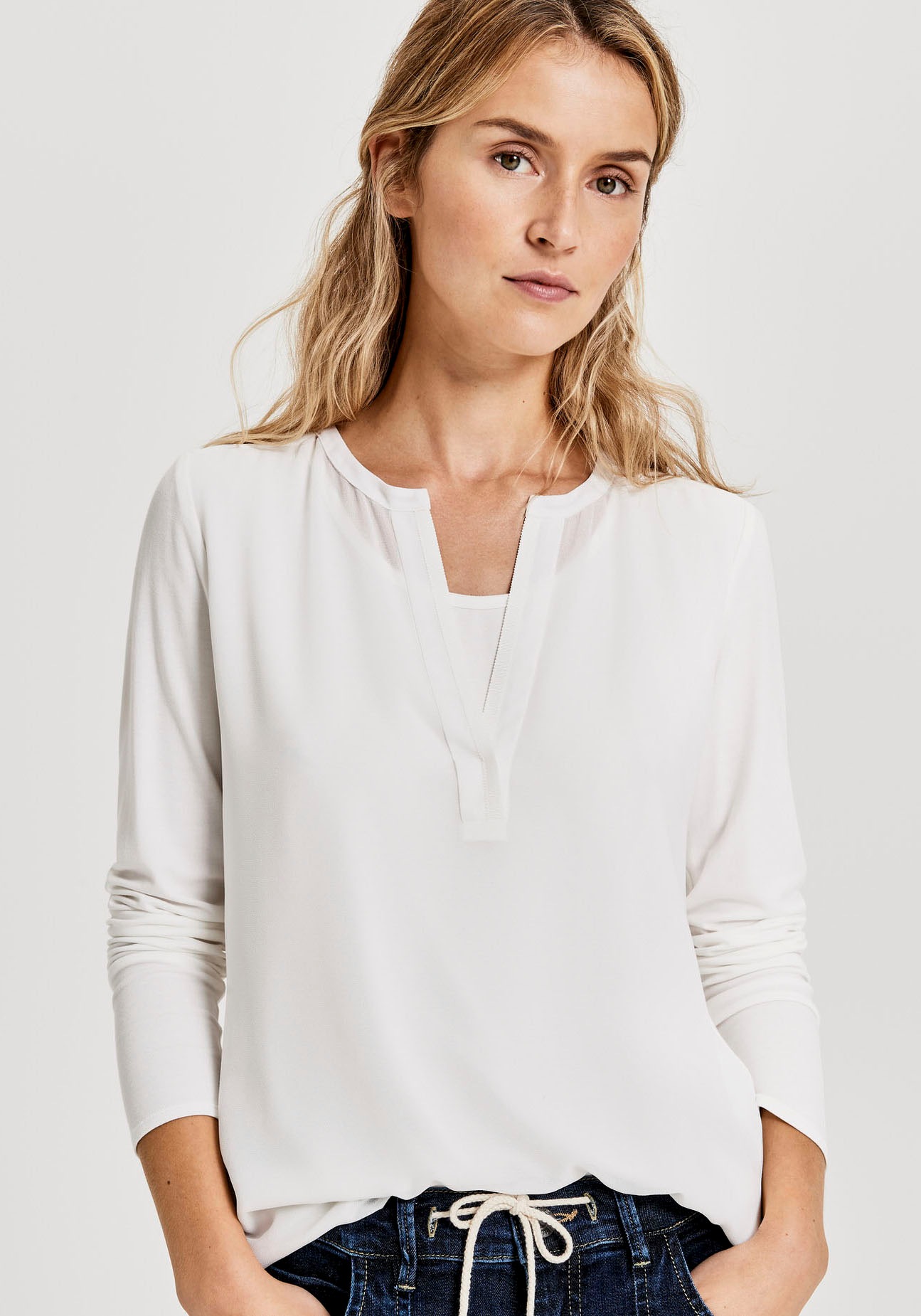 Image of OPUS Schlupfbluse »Falli«, im soften Material-Mix bei Ackermann Versand Schweiz