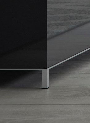 GOODproduct Buffet haut »Onyx, hohe Kommode mit 5 Schubladen, UV Lackierung Hochglanz« Matériau bois certifié FSC®,  commode à tiroirs avec fonction soft-close, dimensions (L/P/H) 60/45/123cm
