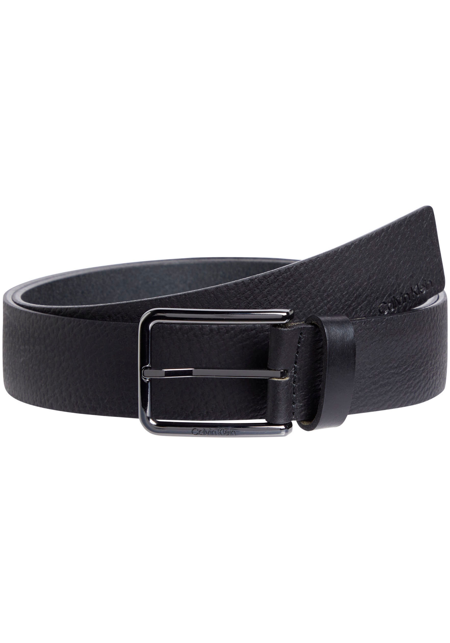 Calvin Klein Ledergürtel »WARMTH PB 35MM«, Logodruck, Einfachdornschliesse
