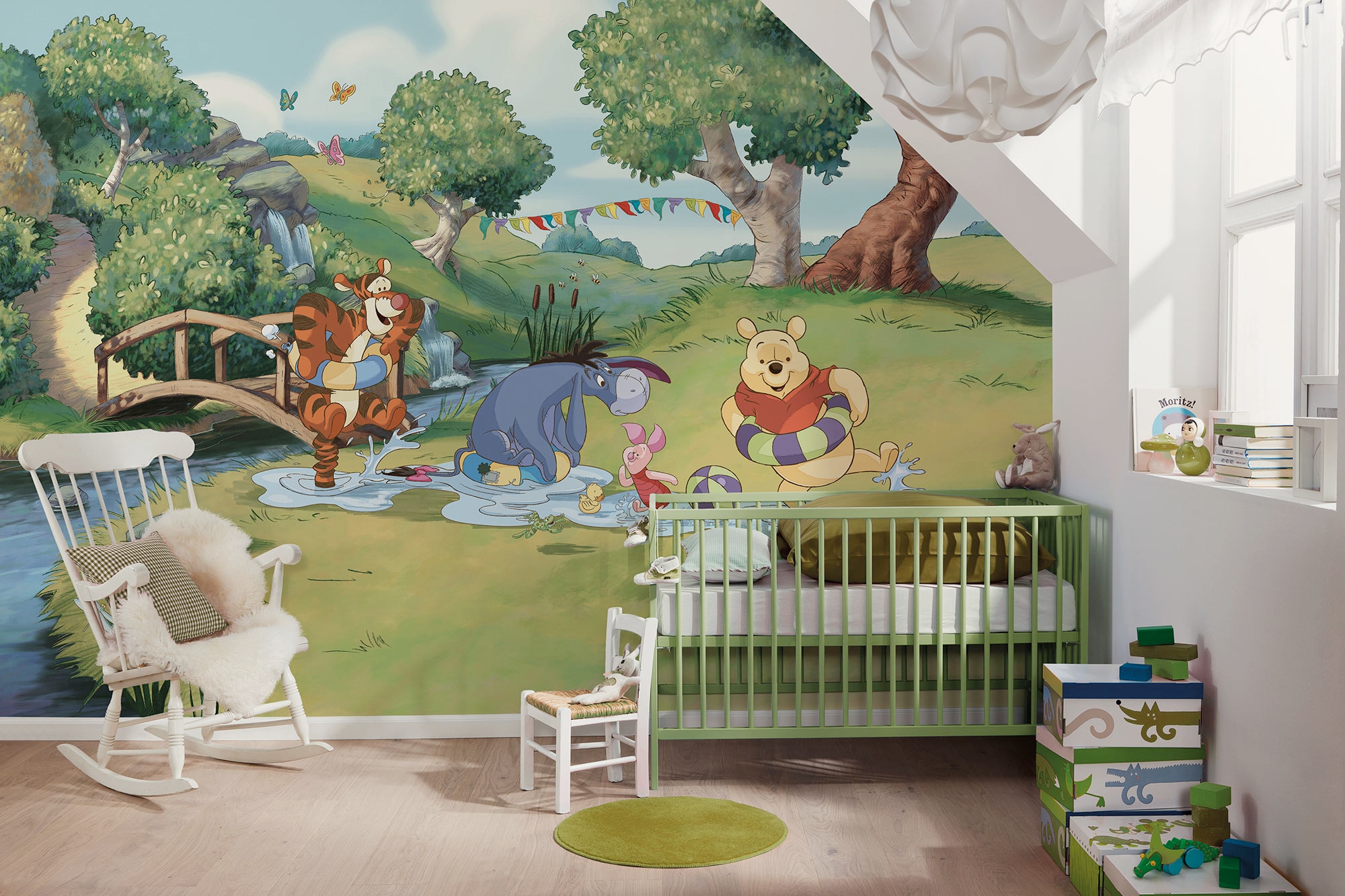 Image of Komar Kindertapete "Disney Winnie the Pooh Friendship and Fun" bedruckt glatt