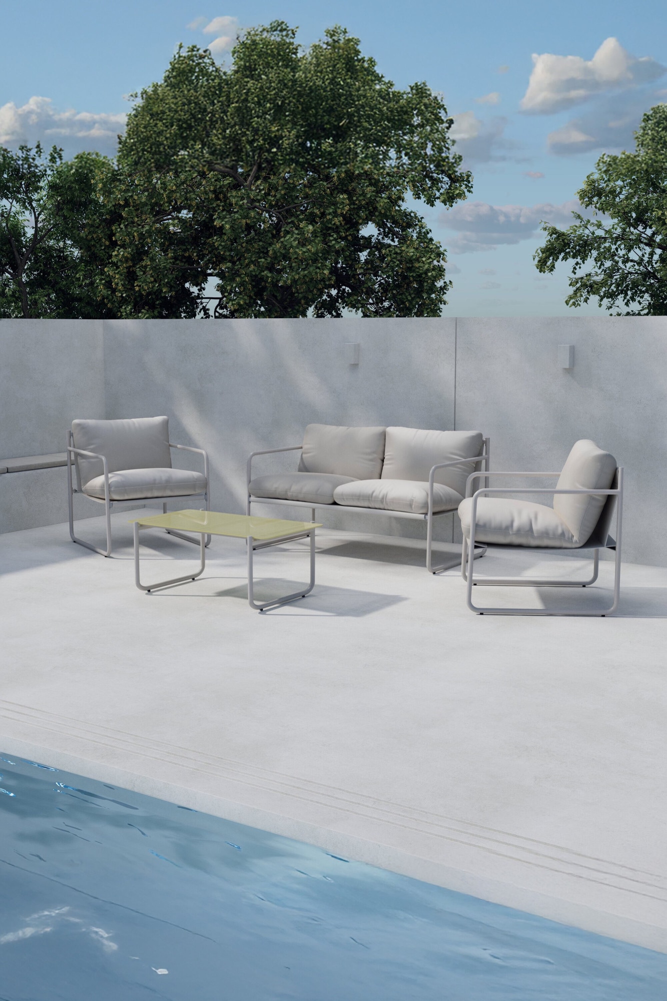 Image of Venture Home Gartenlounge-Set "Thassos, grosszügiges Outdoor-Set für hohen Sitzkomfort" 4 tlg. Loungemöbel mit Stoffbezug, angenehm, weich