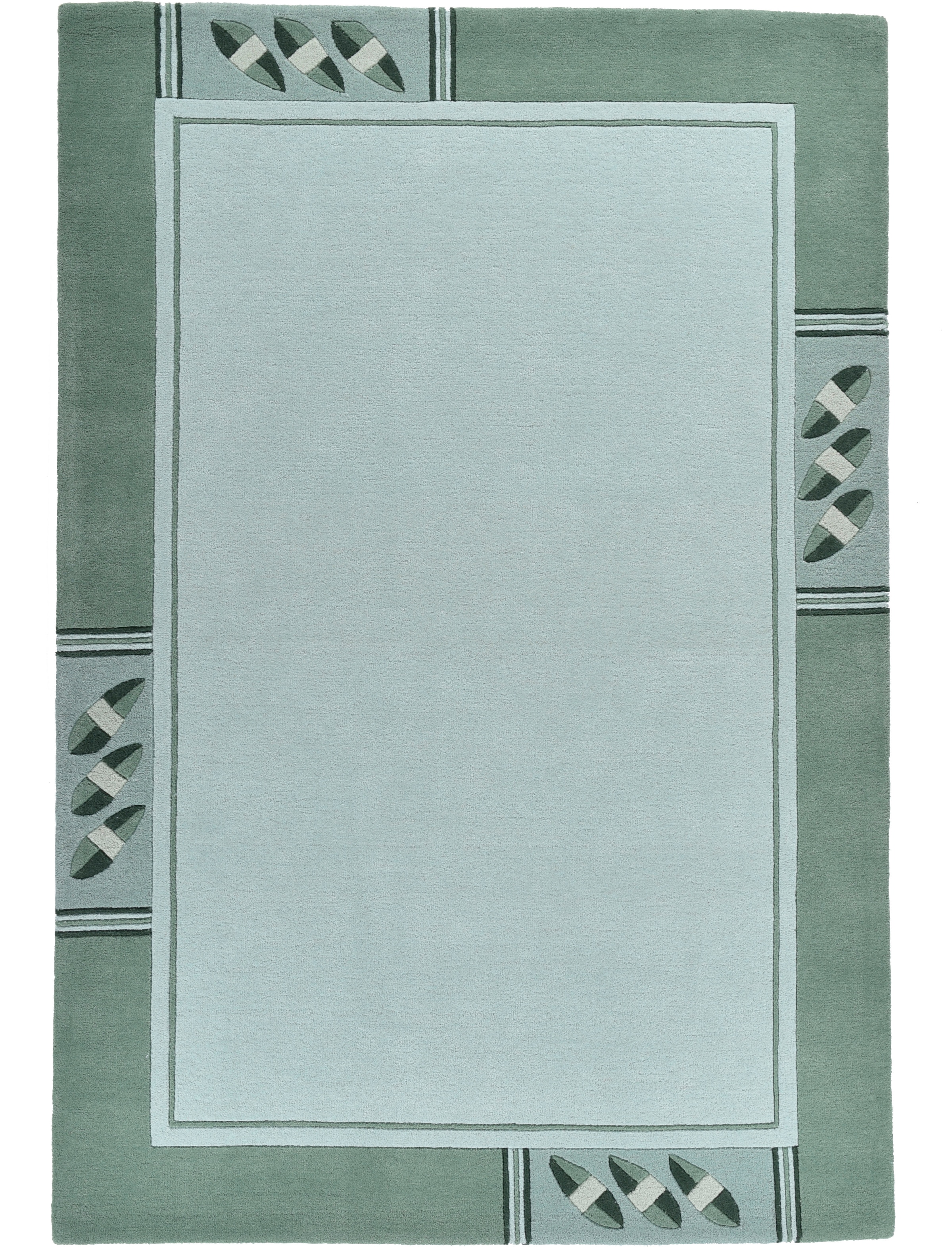 THEKO Wollteppich »Royal Nepali 3029« rechteckig 15 mm Höhe reine Wolle, handgetuftet, modernes Design, mit Bodüre