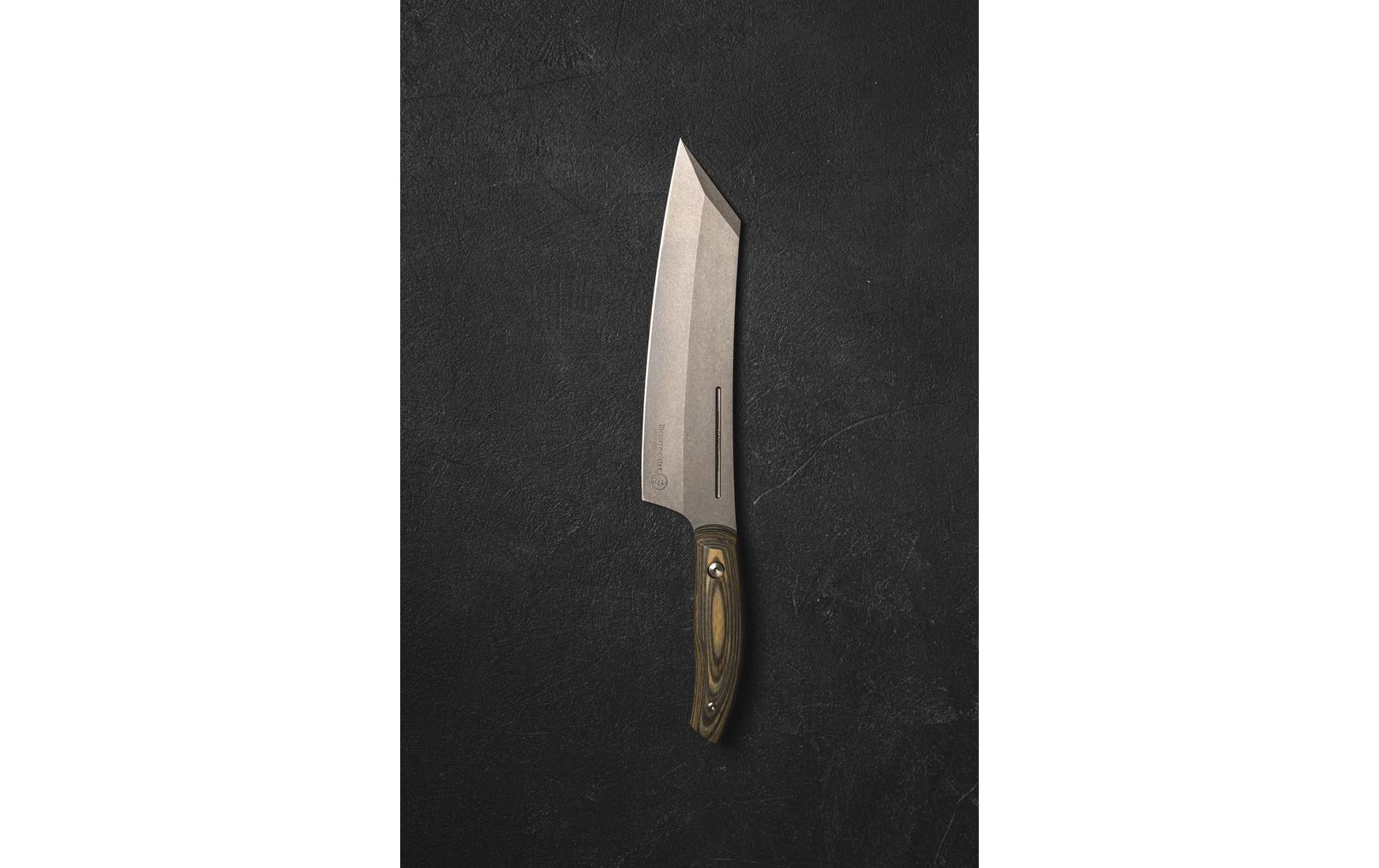 Kochmesser »Messermeister Carbon Bunka 20 cm, Braun/Grau«, (1 tlg.)