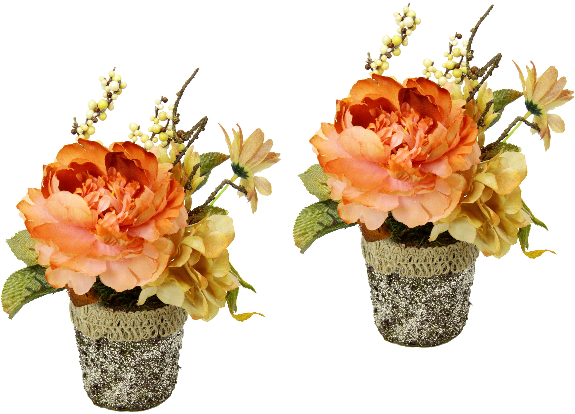 Set Im 2er bequem aus Topf, »Gesteck kaufen Kunstpflanze Chrysantheme«, I.GE.A.
