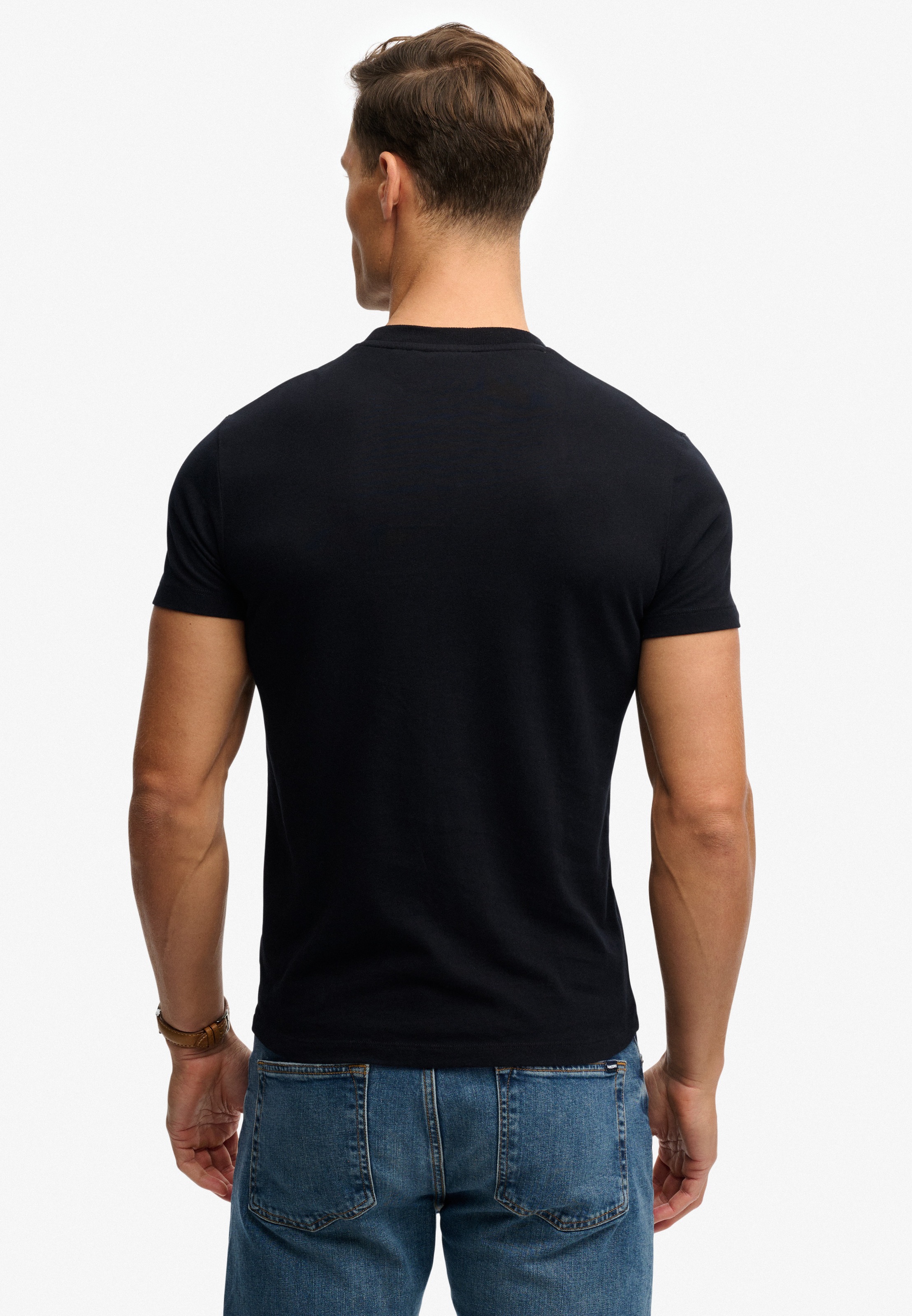 Superdry Rundhalsshirt »ESSENTIAL CONTRAST EMB TEE« Slim Fit, Kurzarm, normal geschnitten, mit Druck, aus Baumwolle