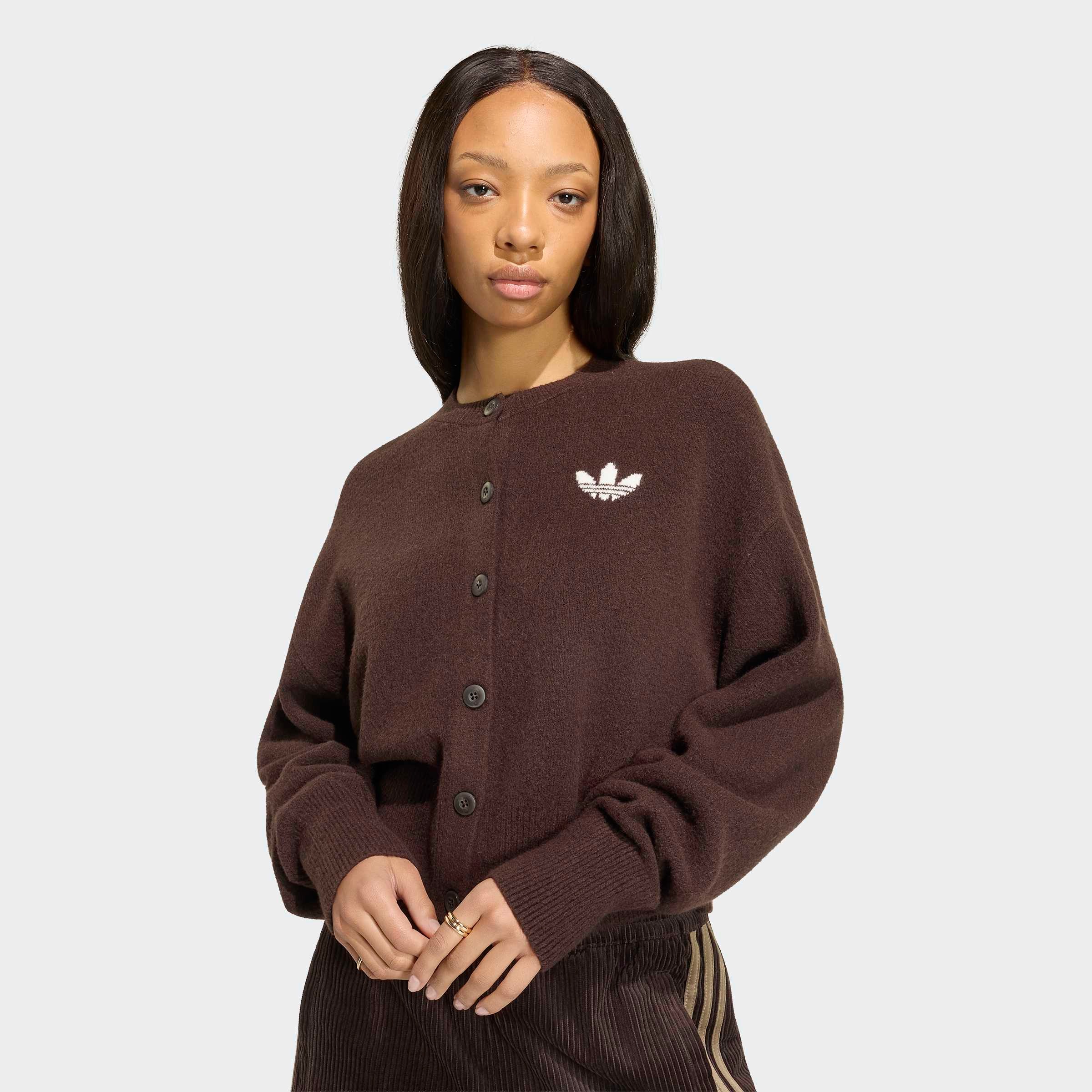 adidas Originals Poloshirt »ESSENTIALS« Strickjacke mit Knopfverschluss
