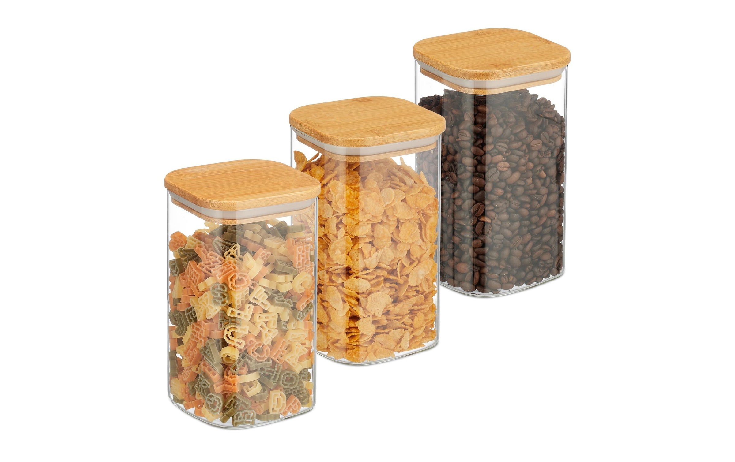 relaxdays Bocal à provisions »1,2 l« compatible lave-vaisselle