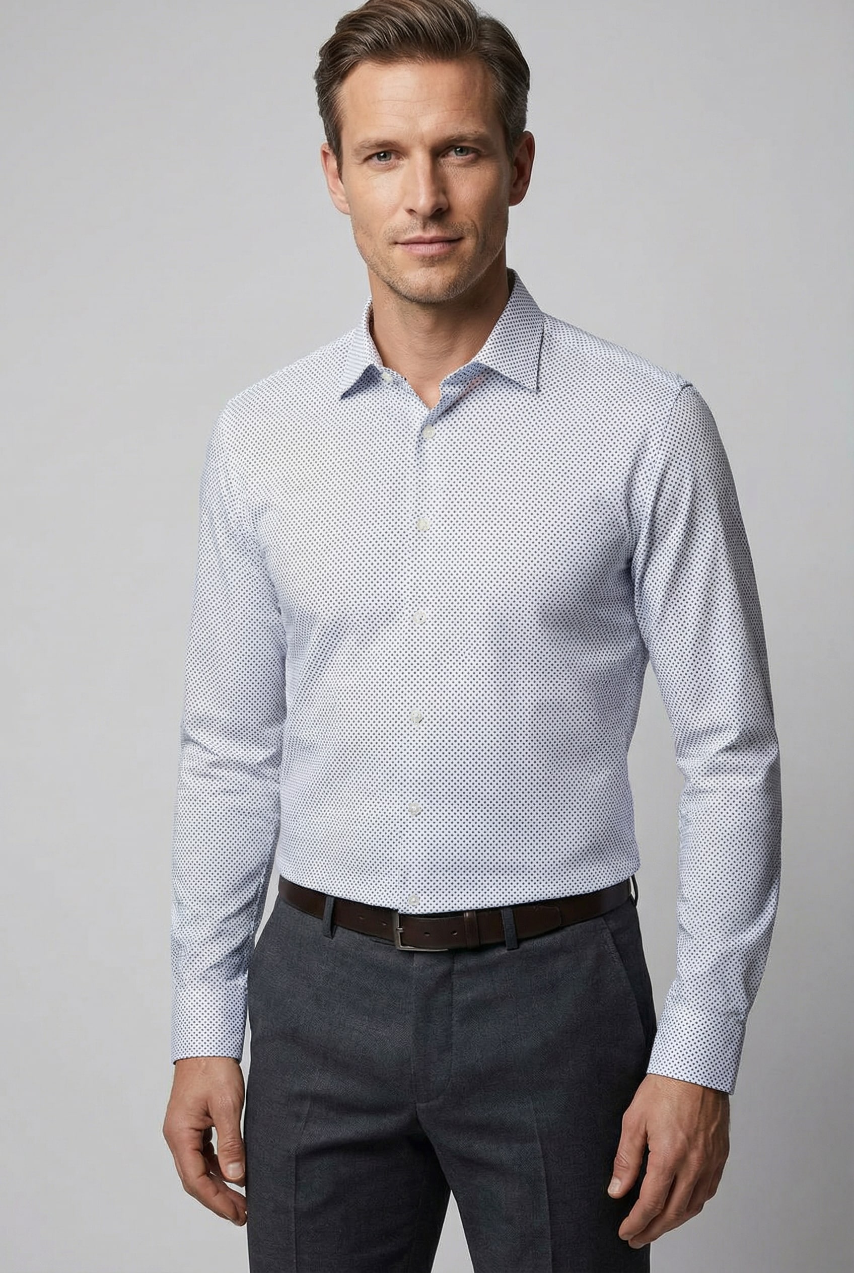 DESOTO Langarmhemd »Jerseyhemd Casual Kent«