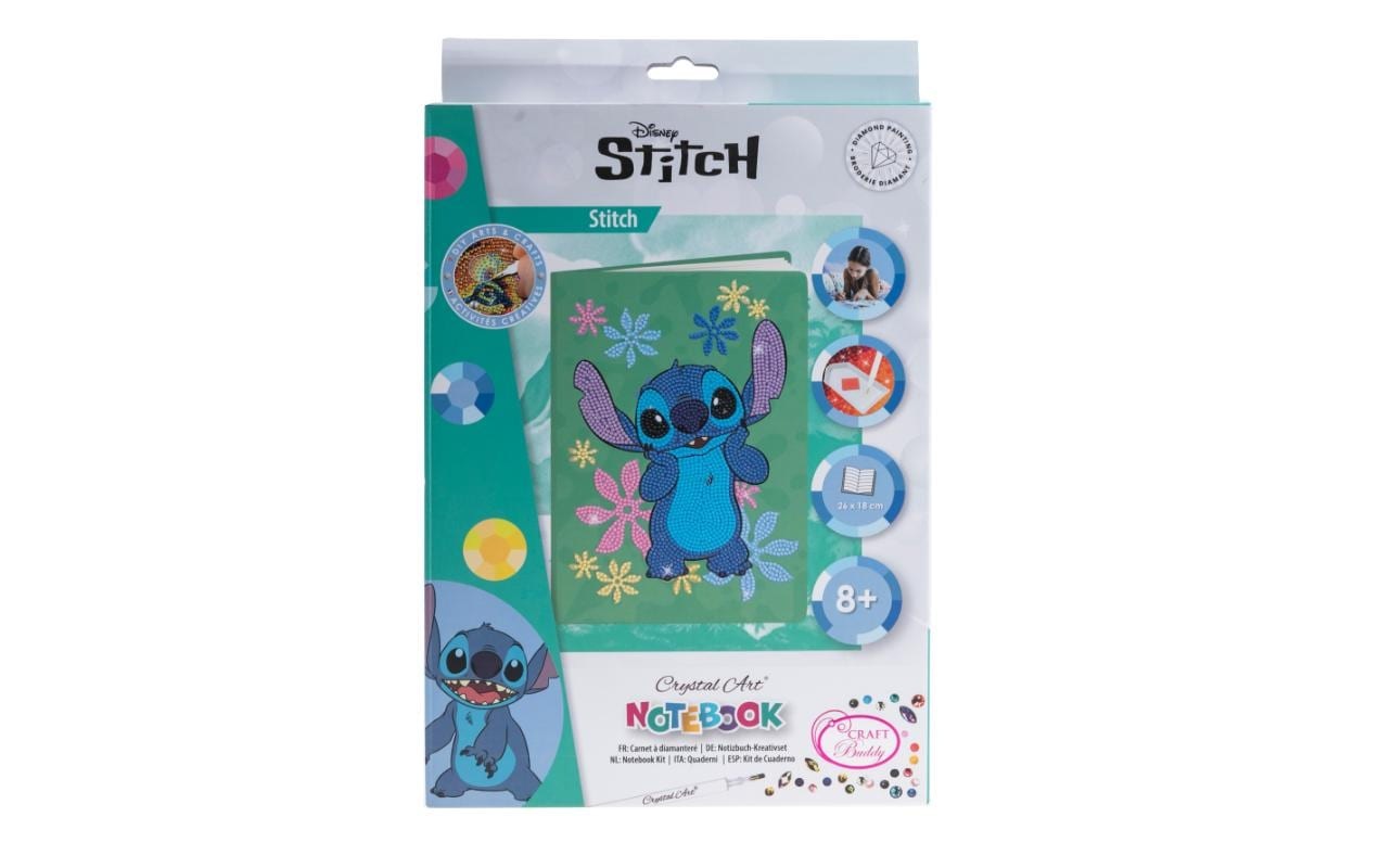   Set créatif »CRAFT Buddy Crystal Art Notebook Disney Stitch«