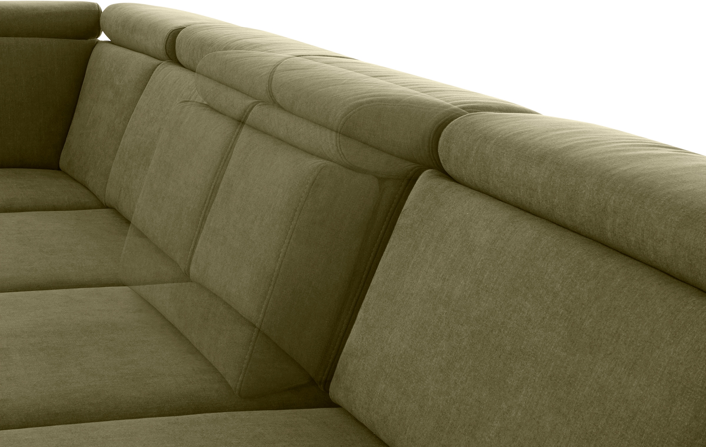sit&more Wohnlandschaft »Brisbane U-Form«, Fusshöhe 12 cm, inklusive Sitztiefen-, Armteil- und Kopfteilverstellung
