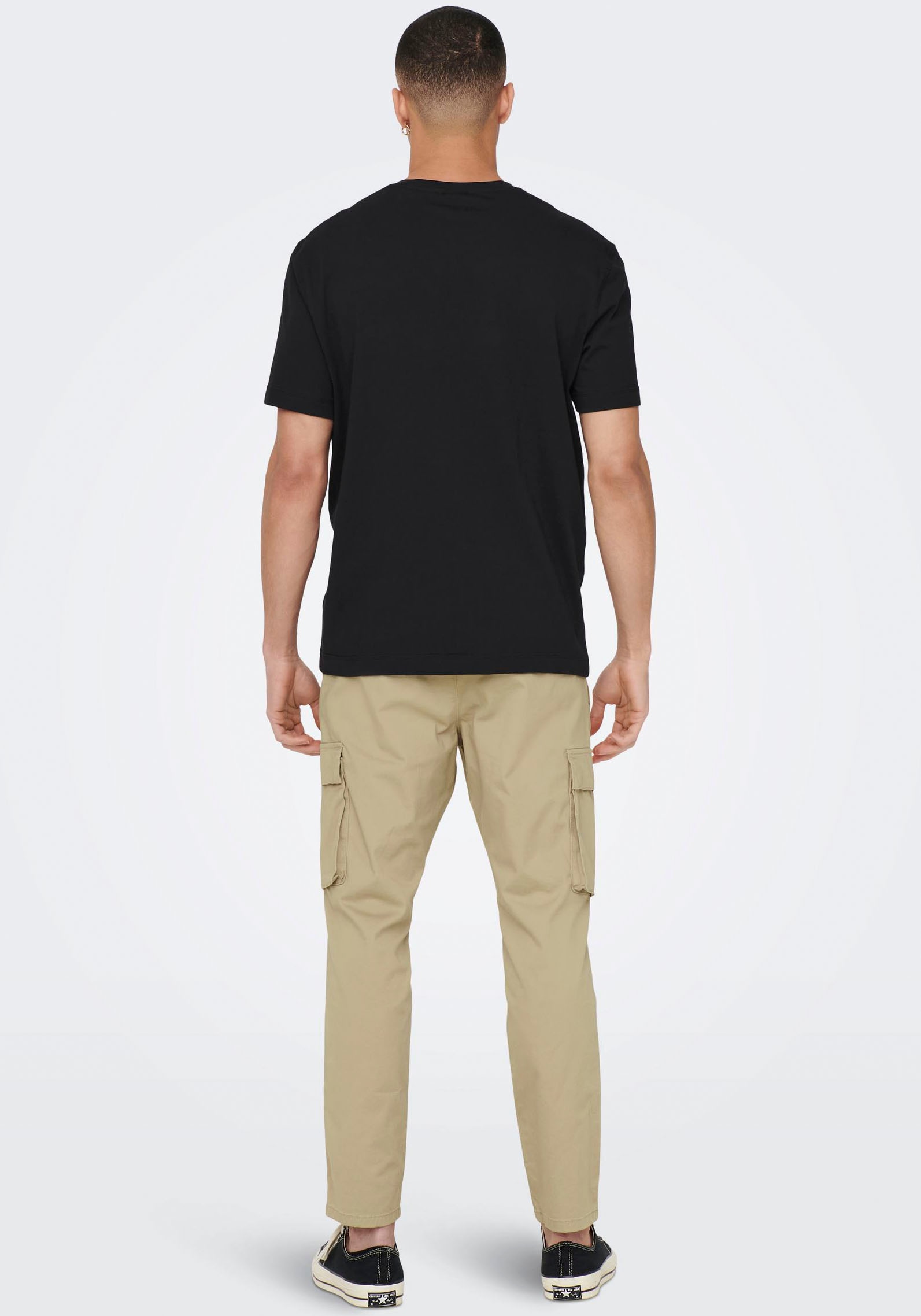 ONLY & SONS Shirt à col rond »ONSMAX LIFE REG SS STITCH TEE«