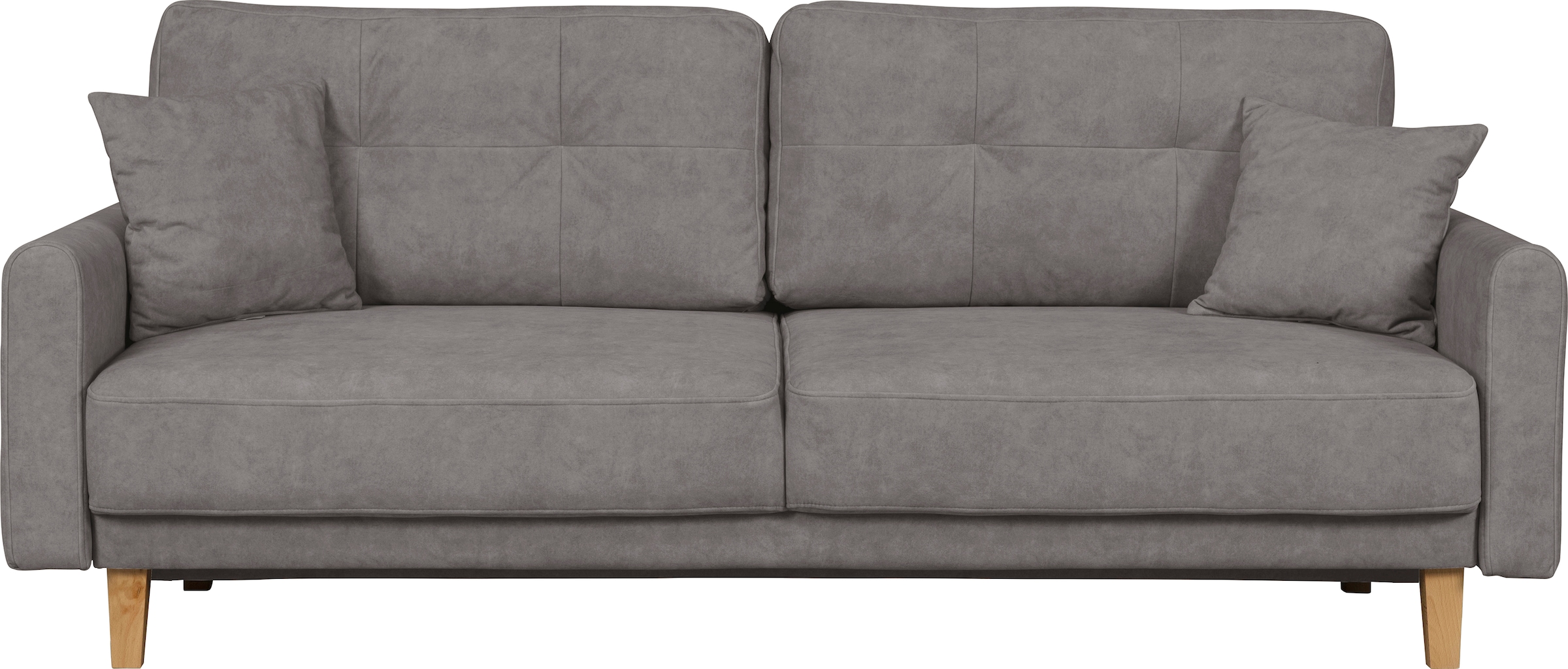 Home affaire 3-Sitzer »TRIPLO optionale Schlafsofa mit Bettkasten, Masse B/T/H: 215/100/89 cm«, Wahlweise Bettfunktion - Liegefläche 145x191 cm, Rücken-, Zierkissen