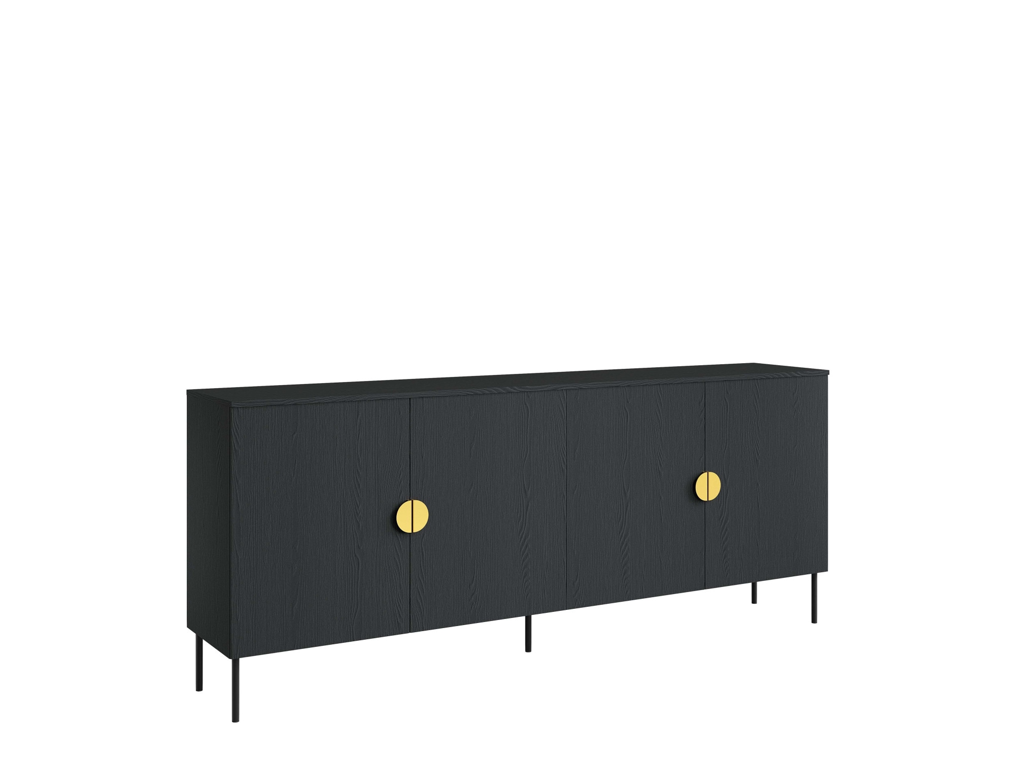 Home affaire Kommode »BELLOT Sideboard mit 4 Fächer, 4 Türen, B/T/H: 213/40/87,6 cm« Schubkastenkommode mit Metallgriffen und viel Stauraum