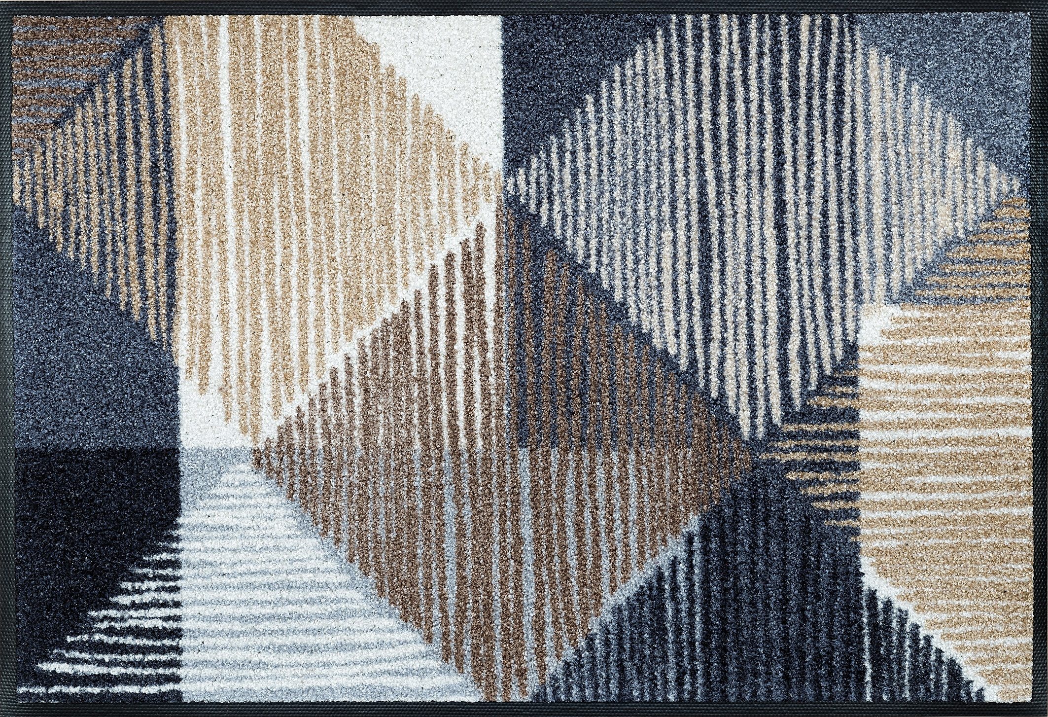 Image of wash+dry by Kleen-Tex Fussmatte »Lines and Boxes«, rechteckig, 7 mm Höhe, Schmutzfangmatte, rutschhemmend, In- und Outdoor geeignet, waschbar bei Ackermann Versand Schweiz