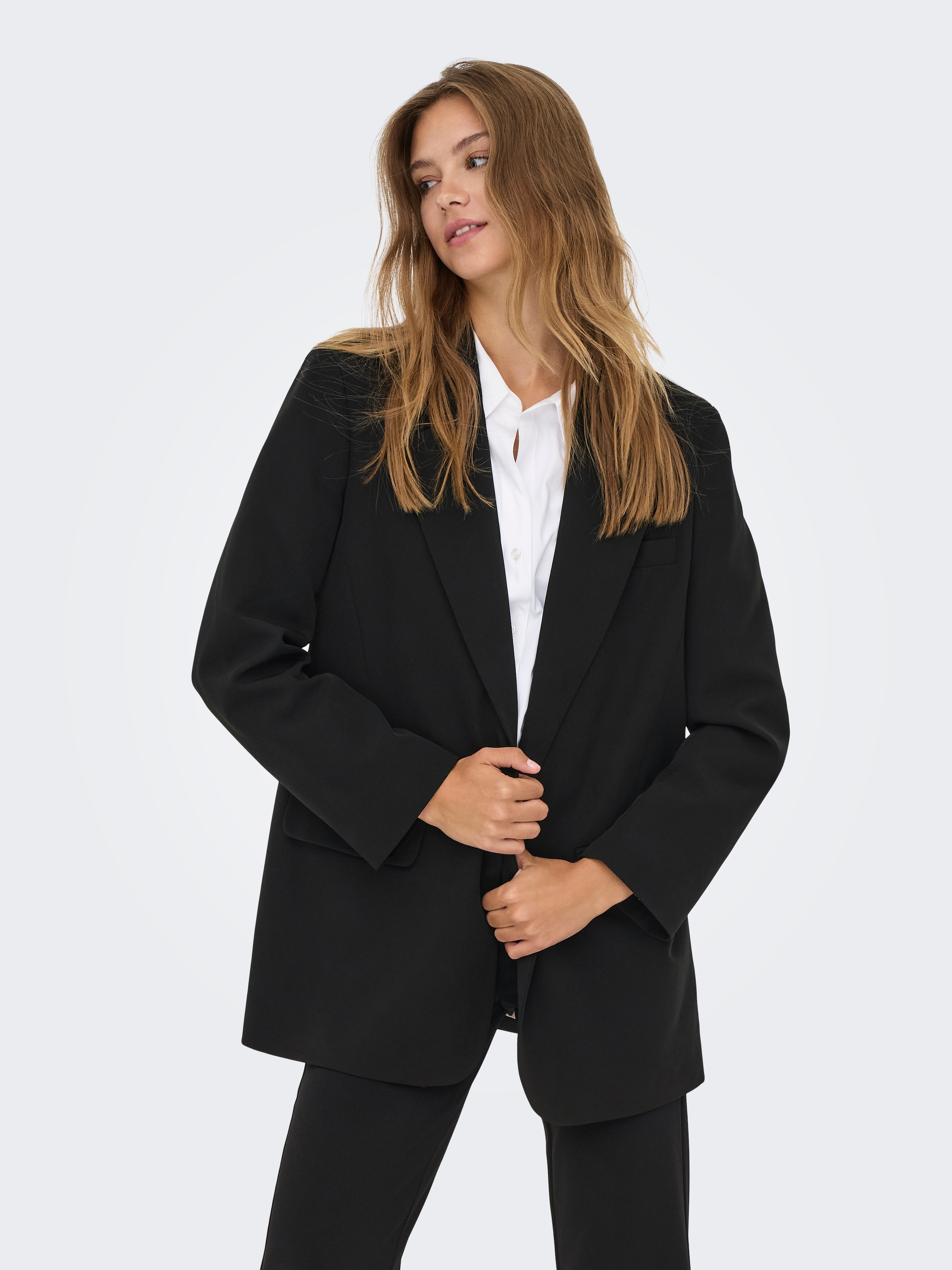 Image of ONLY Longblazer "ONLLANA-BERRY L/S REG BLAZER TLR CS" Materialmix, regular fit