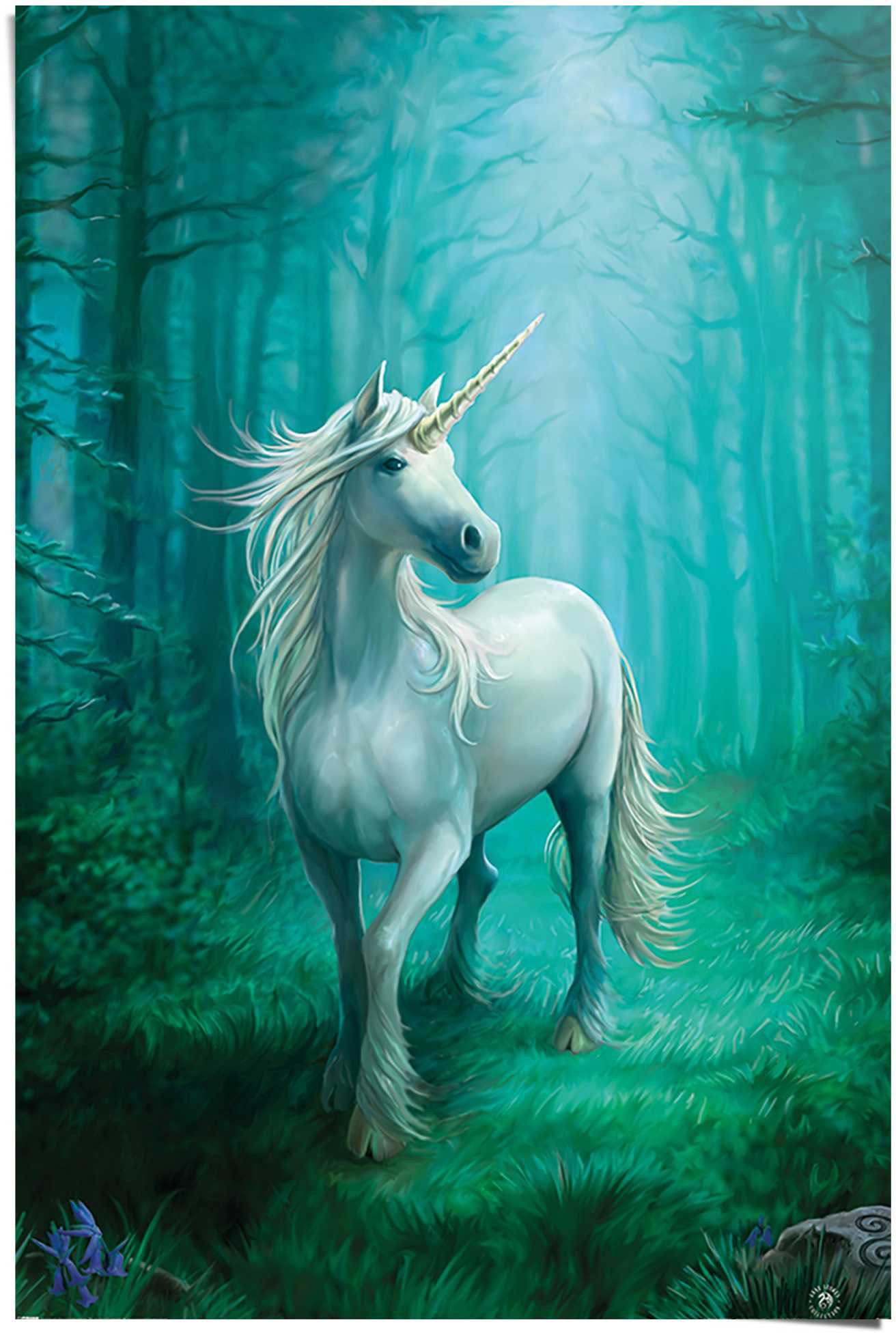 Image of Reinders! Poster »Einhorn Anne Stokes - Wald - Magisch«, (1 St.) bei Ackermann Versand Schweiz