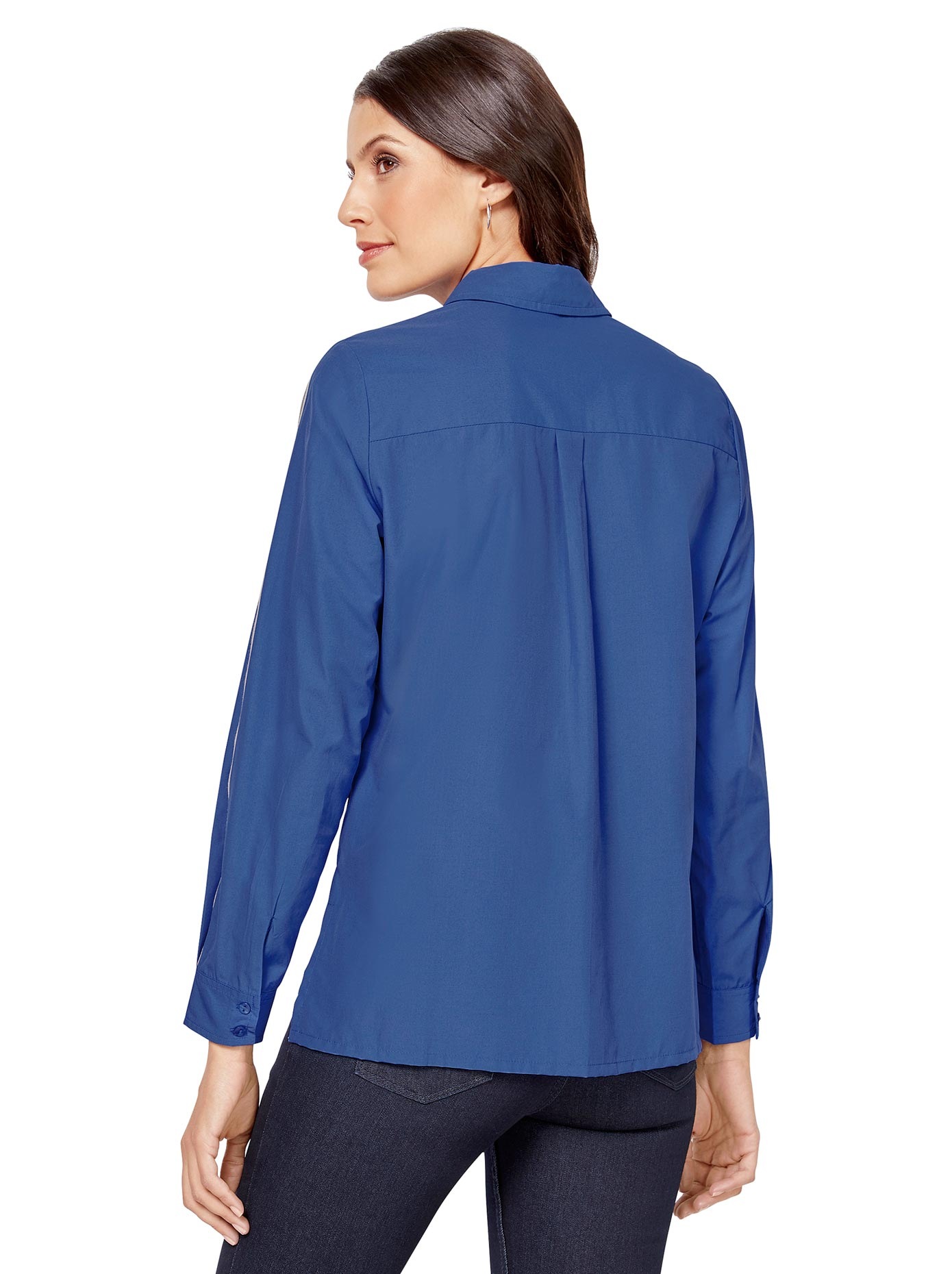 Classic Inspirationen Bluse mit schwarz-rotem Ripsband