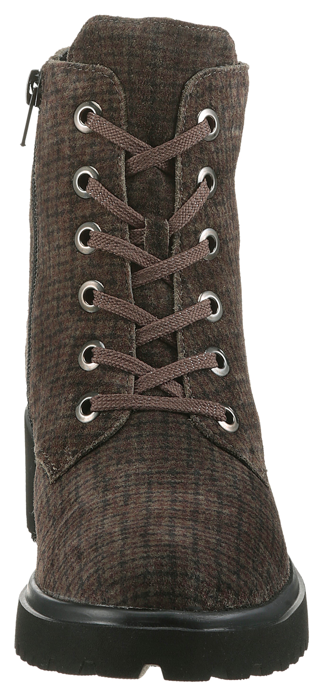 Waldläufer Schnürstiefelette »H-LUISE«  Schnürboots, Profilsohle, Blockabsatz, in Komfortweite H (= sehr weit)