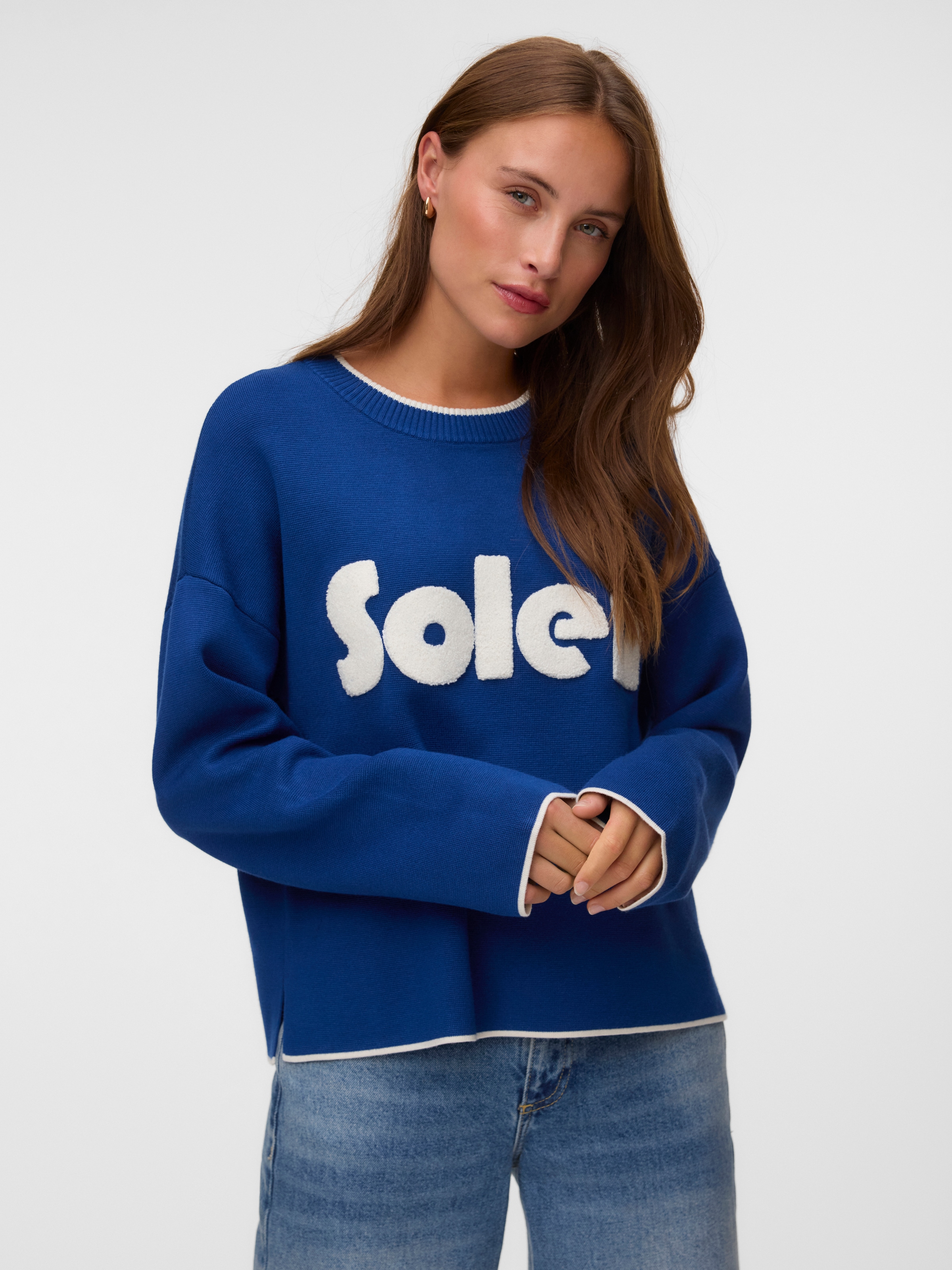 Image of Vero Moda Strickpullover "VMWILLOW FULLNEEDLE LS O-NECK PULLOVER" Viskosemischung, regular fit