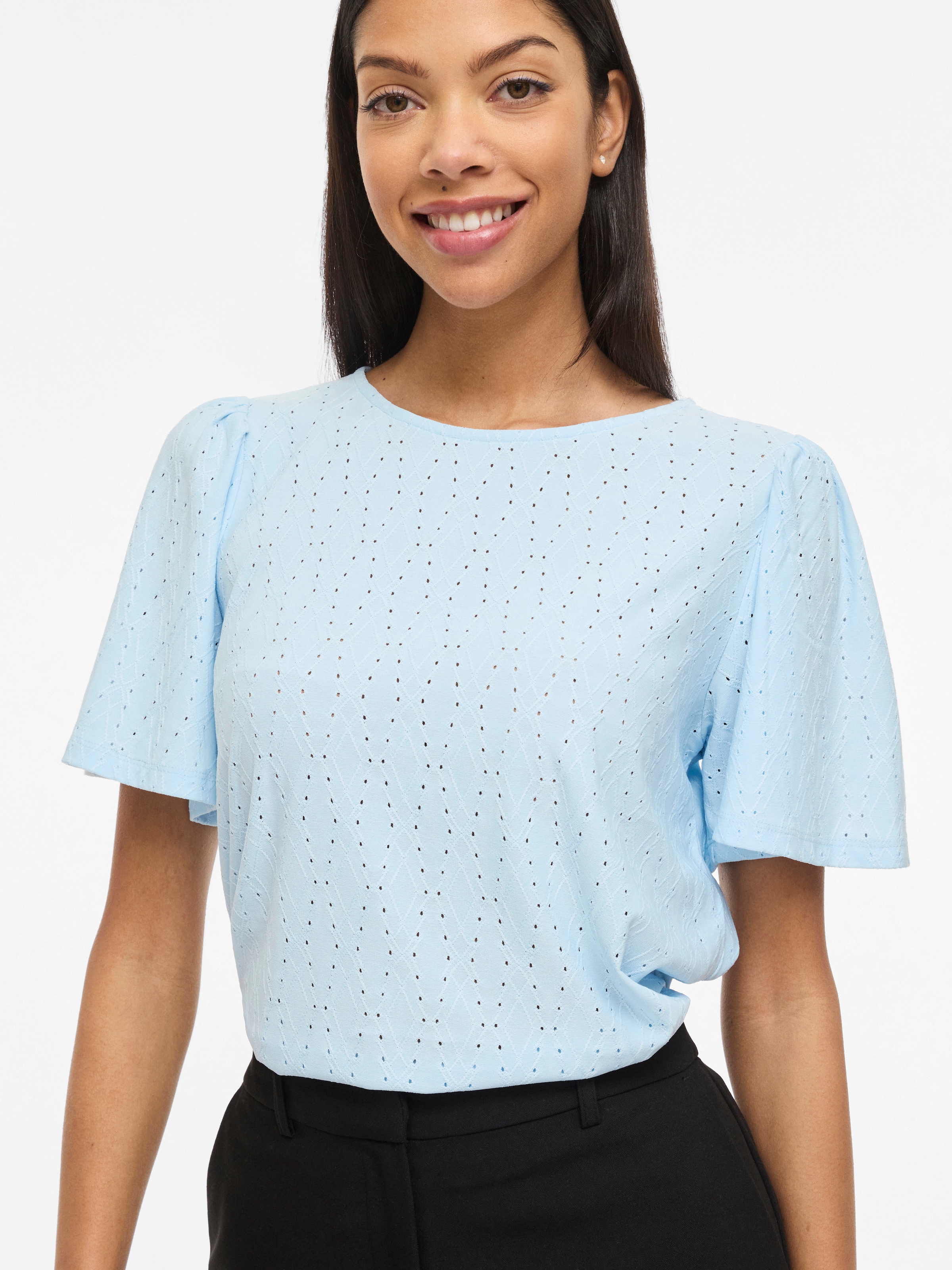 Vila Shirt à col rond »VIBELLI O-NECK S/S TOP - NOOS«