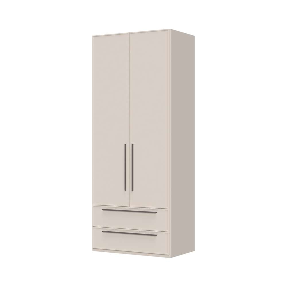 Image of GOODproduct Drehtürenschrank "Opera mit oder ohne Kranz inkl. LED-Bel.,B92,137,182 oder 227 cm" Schubkästen, UV lackiert, Soft Close Funktion, Höhenverstellbare Füsse