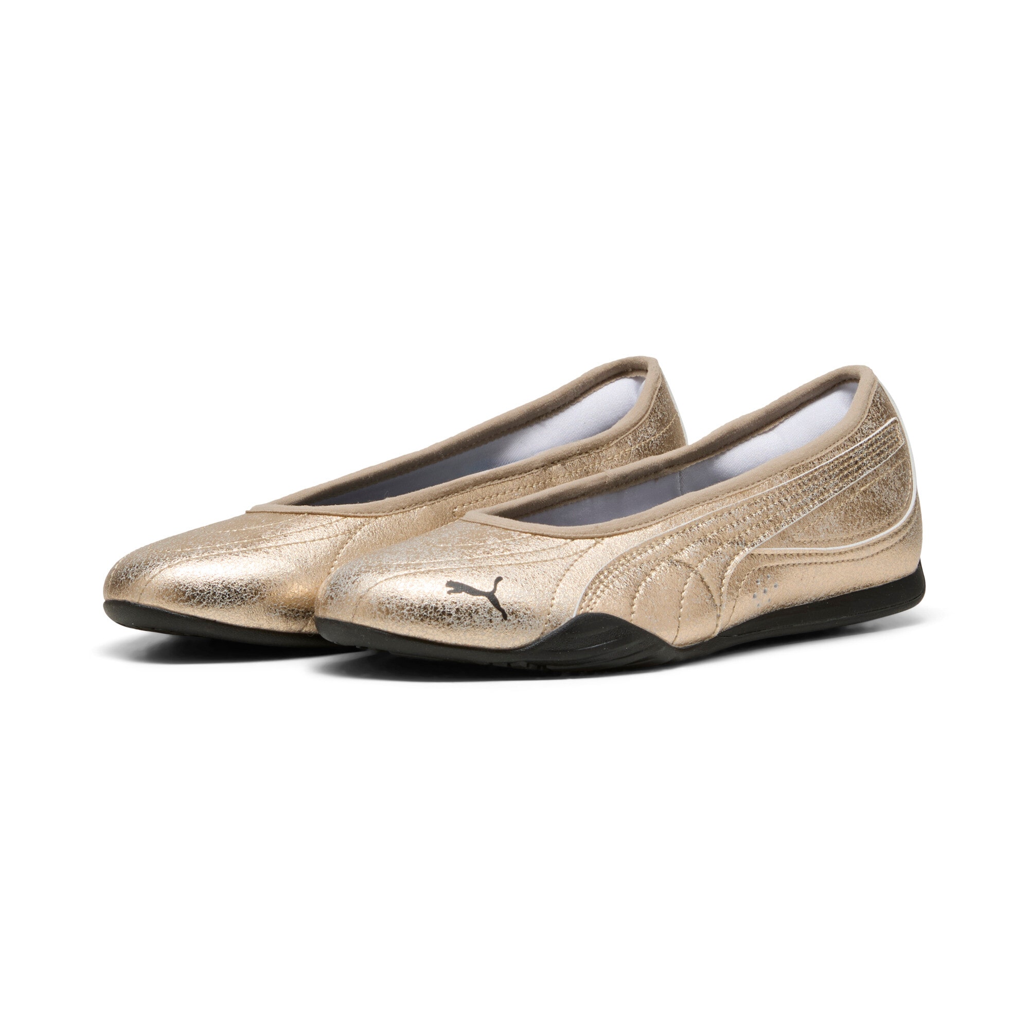 Image of PUMA Sneaker "CATCH SOLEIL BALLERINA METALLIC WHISPER" mit profillaufsohle aus Gummi, mit Textilmix und Textilfutter